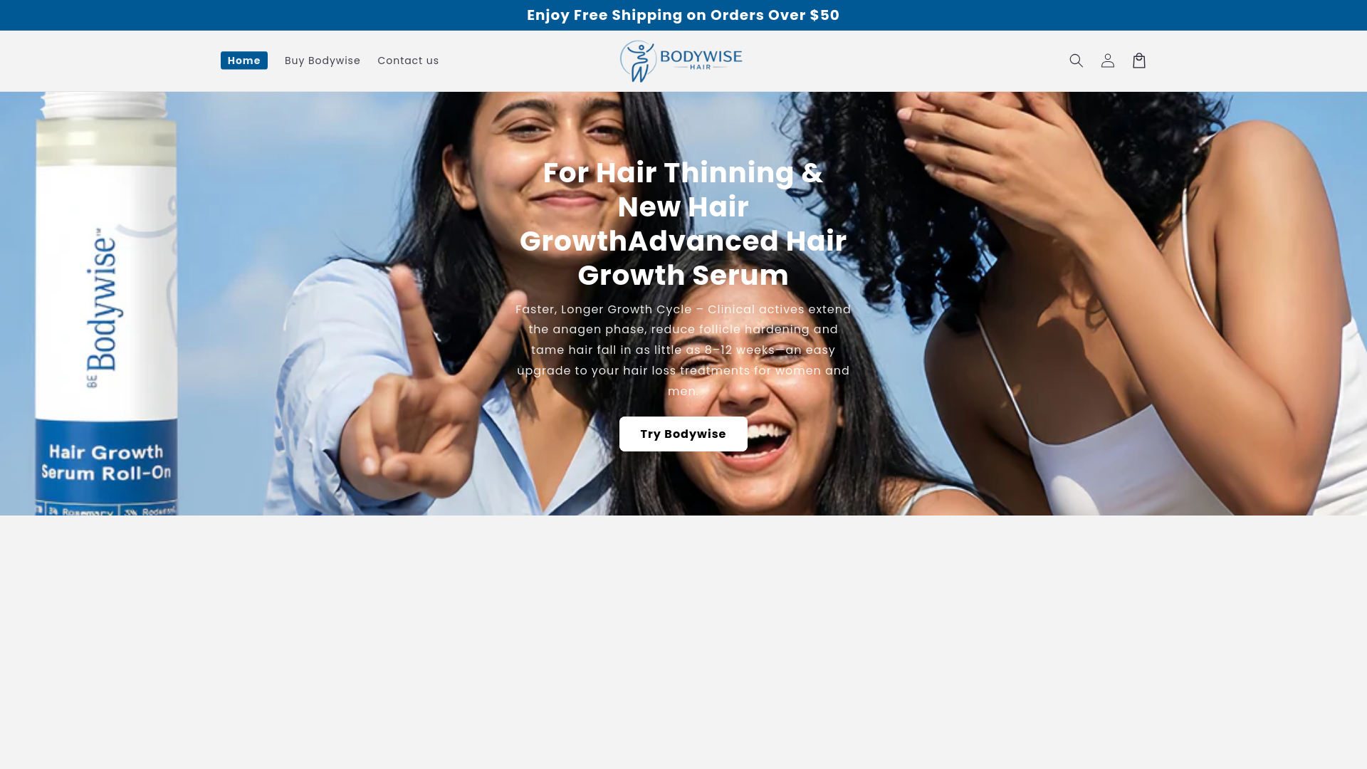 website screenshot of https://happybodywise.shop/