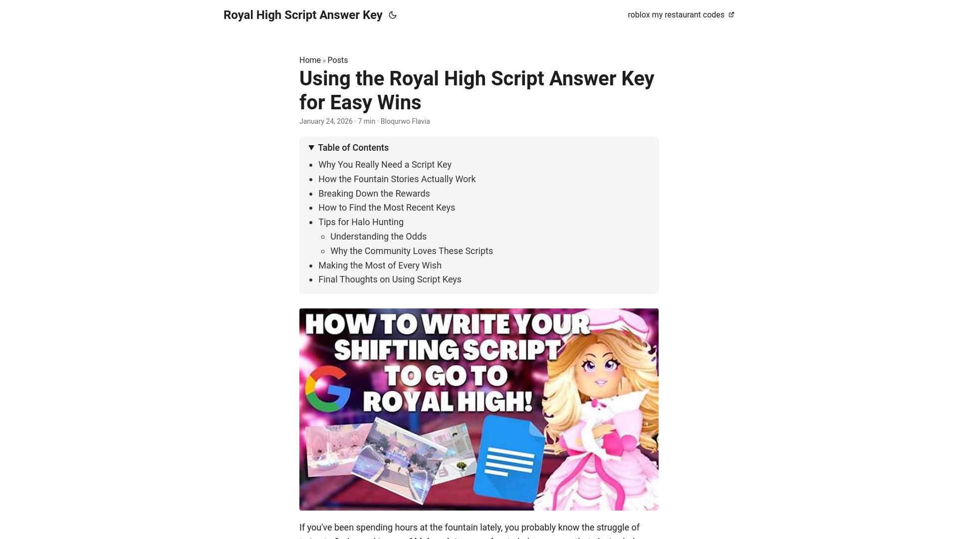 website screenshot of https://royal-high-script-answer-key.pages.dev/