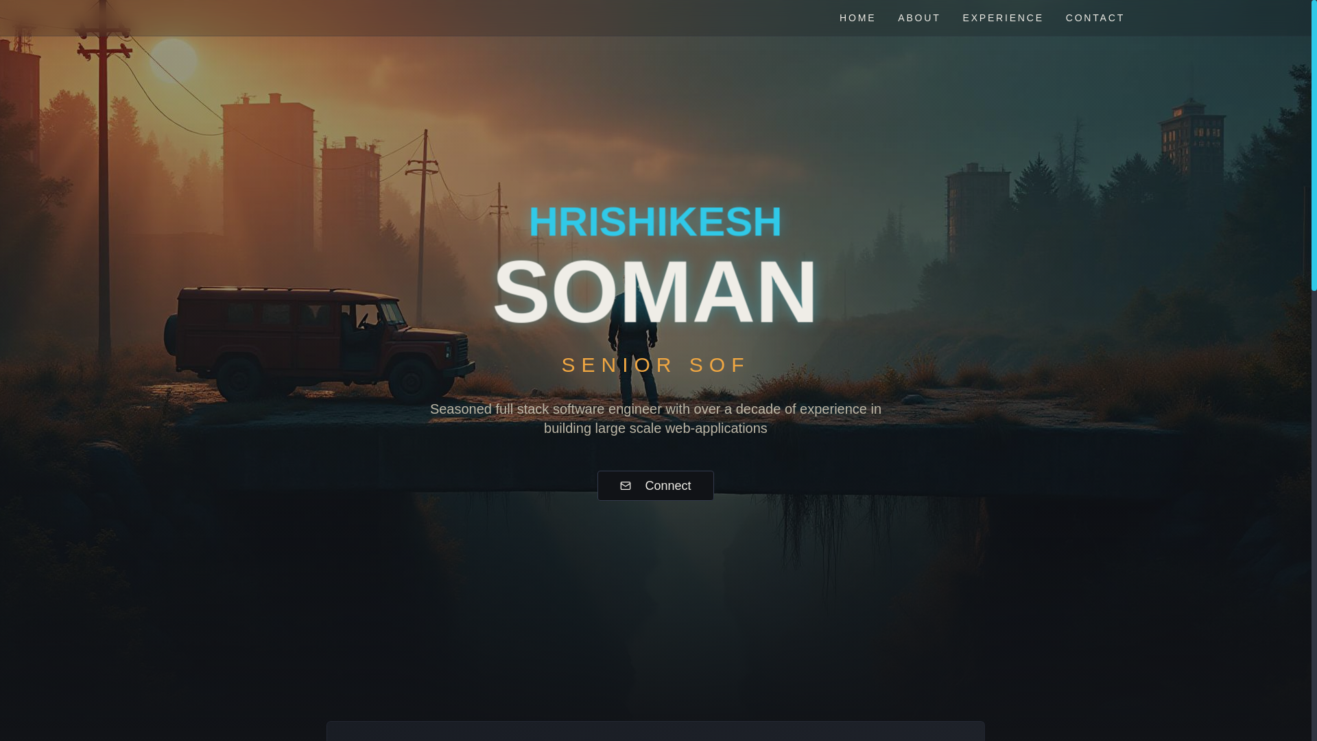 website screenshot of https://hrishikeshsoman.com/