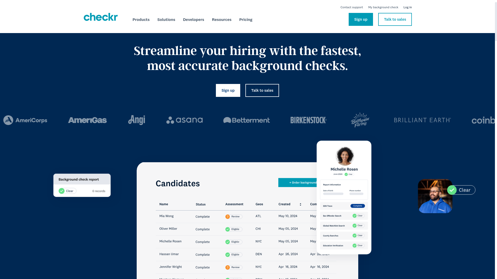 website screenshot of https://docheckr.com/