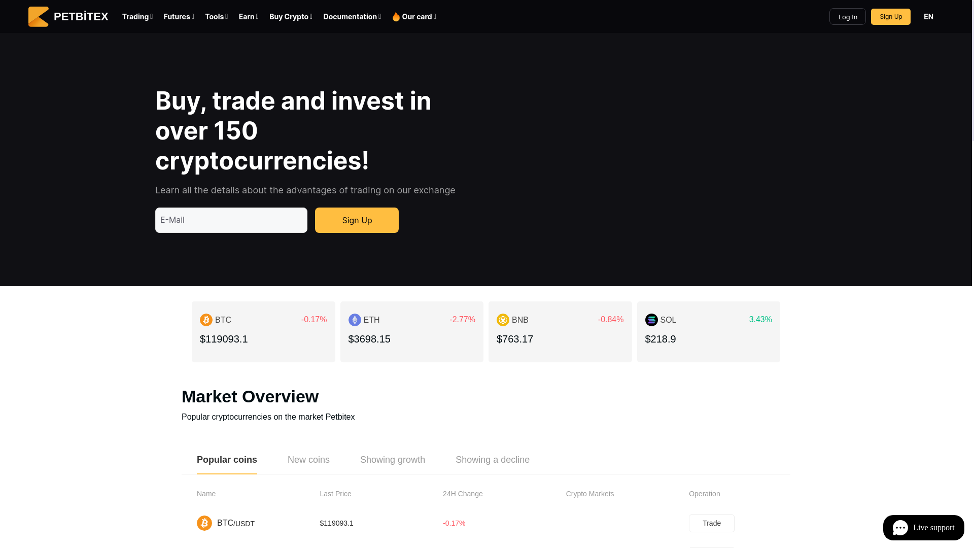 website screenshot of https://petbitex.com/