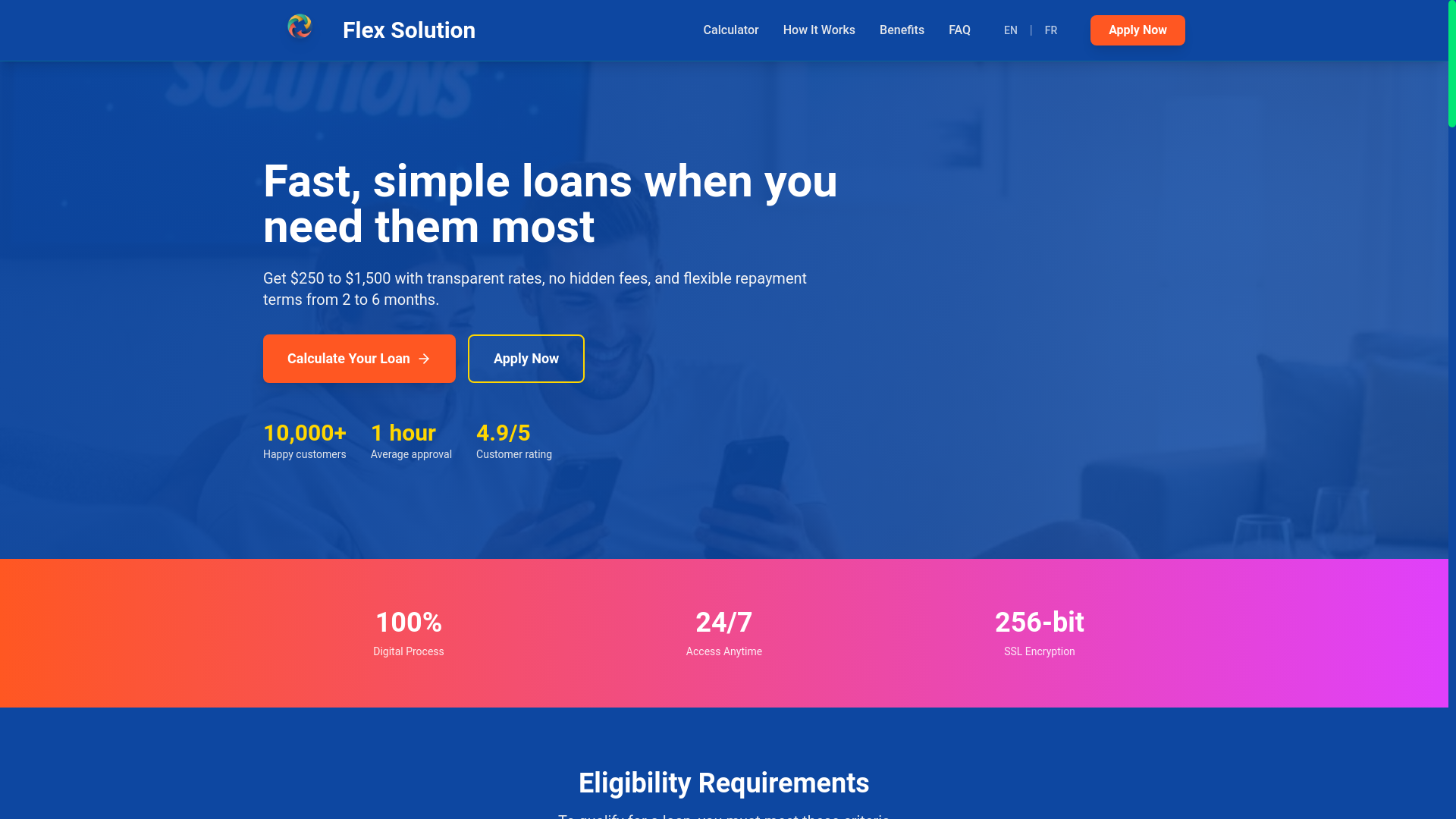 website screenshot of https://flexsolutionproduction.pages.dev/