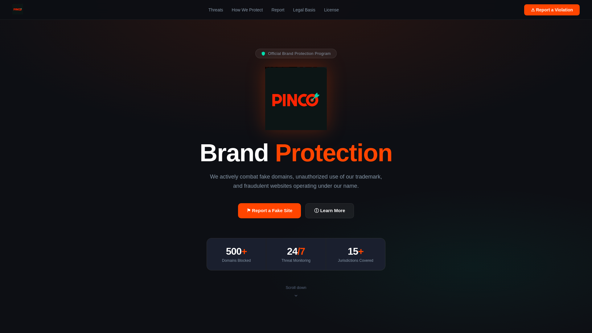 website screenshot of https://pinco-legal.ru/