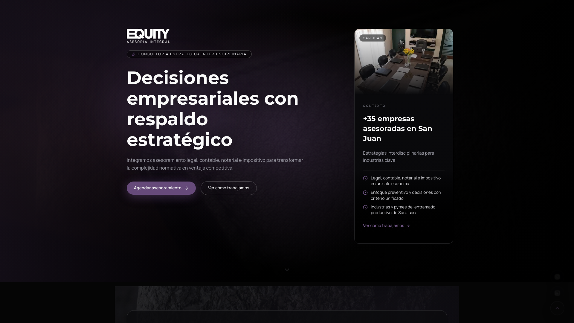 website screenshot of https://equityconsultora.com.ar/