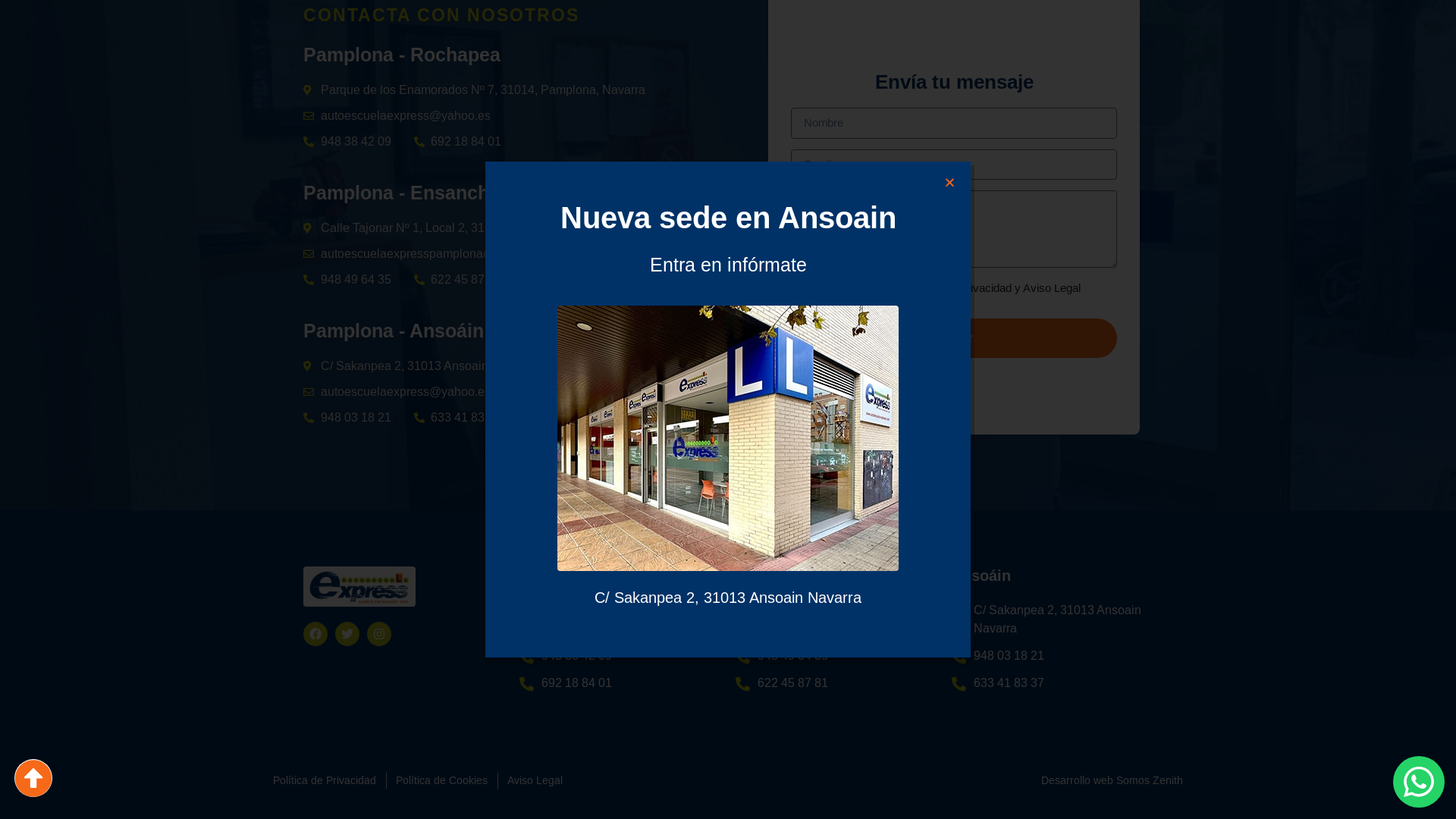 website screenshot of https://autoescuela-expressmoto.com/