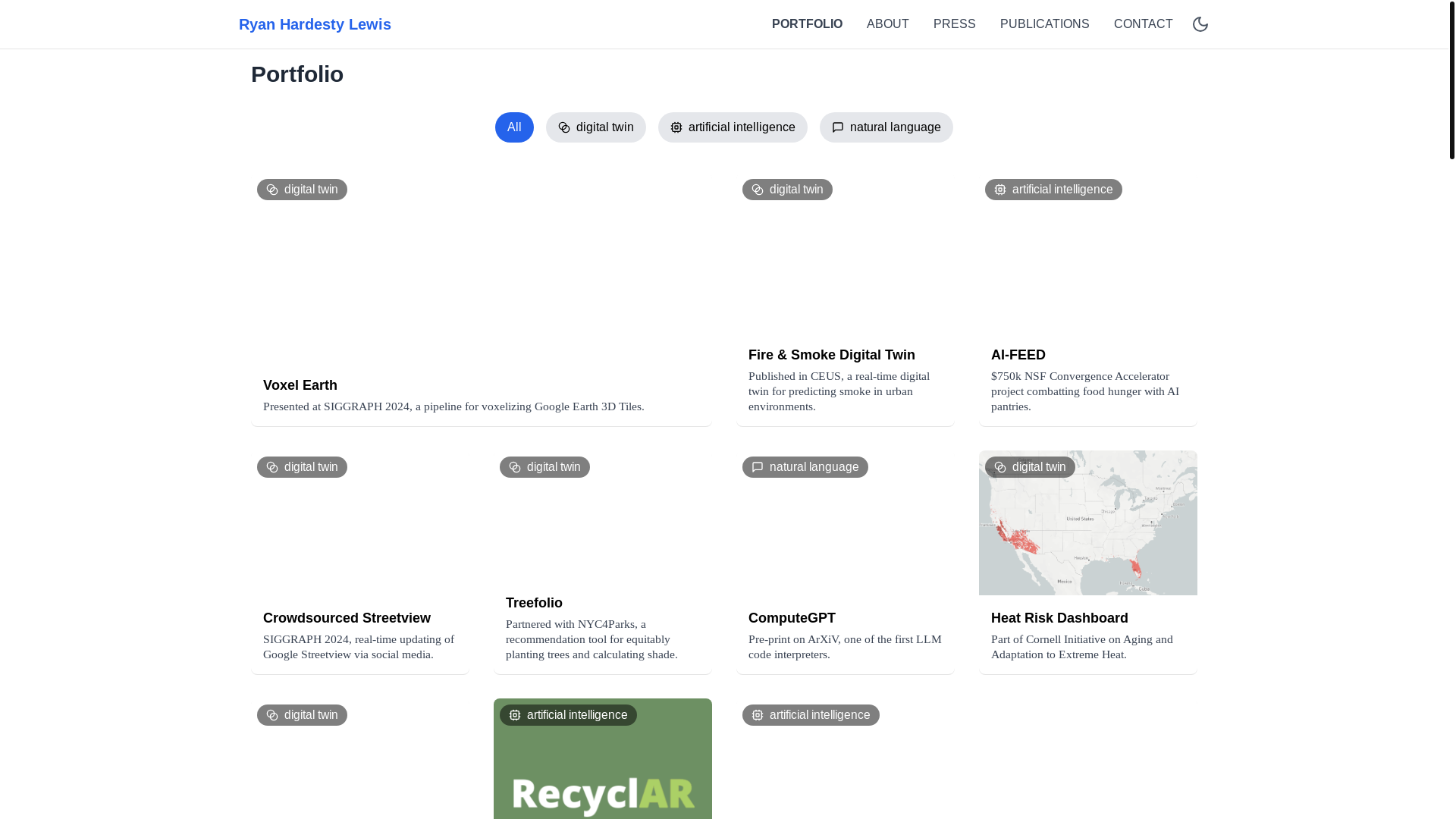 website screenshot of https://ryanhardestylewis.pages.dev/