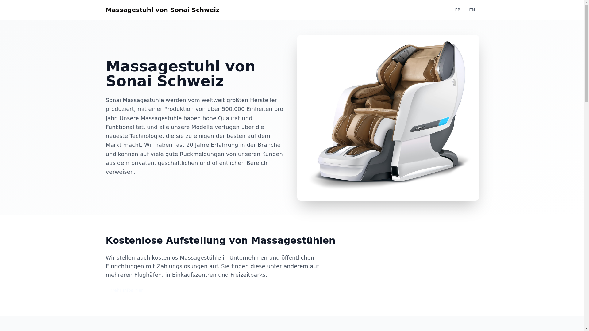 website screenshot of https://massagechairs.ch/