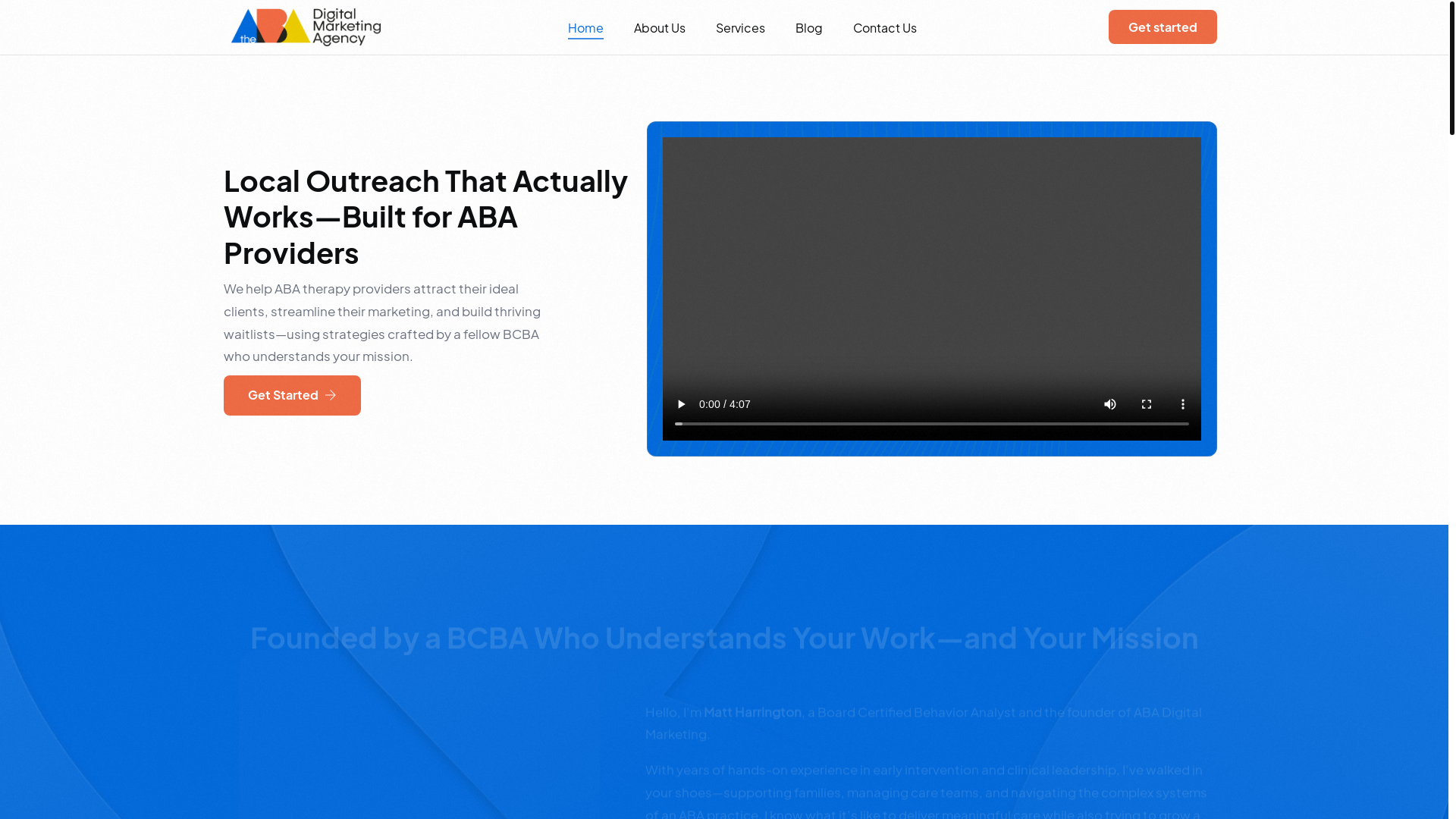 website screenshot of https://pureabareferralservices.com/