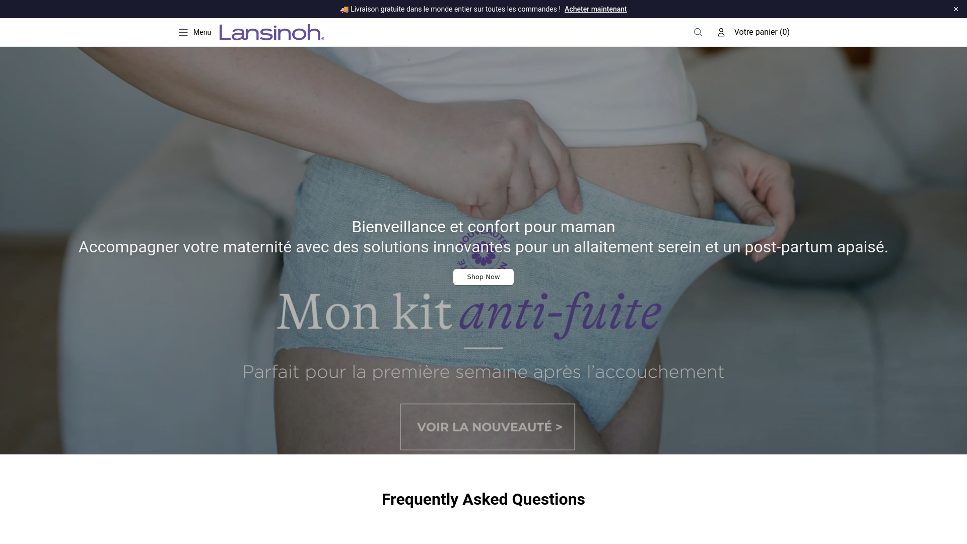 website screenshot of https://getlansinoh.shop