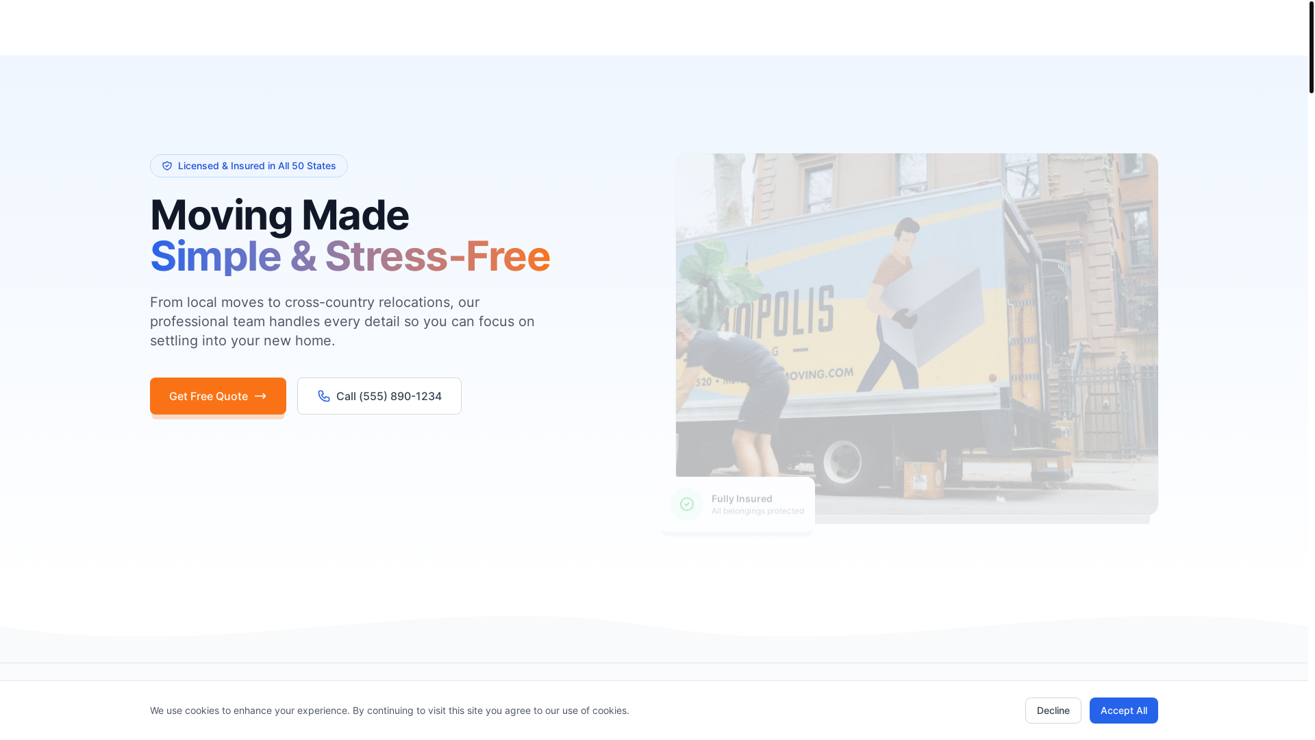 website screenshot of https://swiftmove-colorlib.pages.dev/
