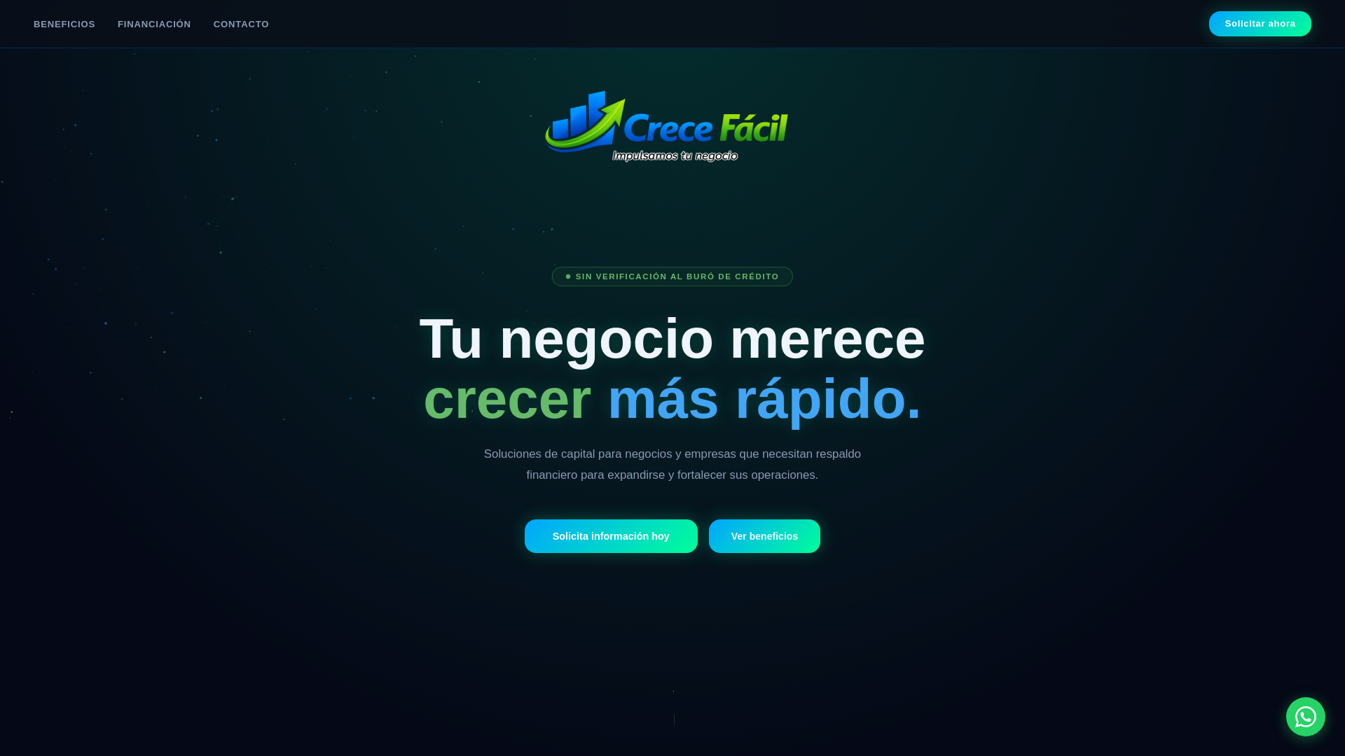 website screenshot of https://crecefacilimpulsamostunegocio.com/