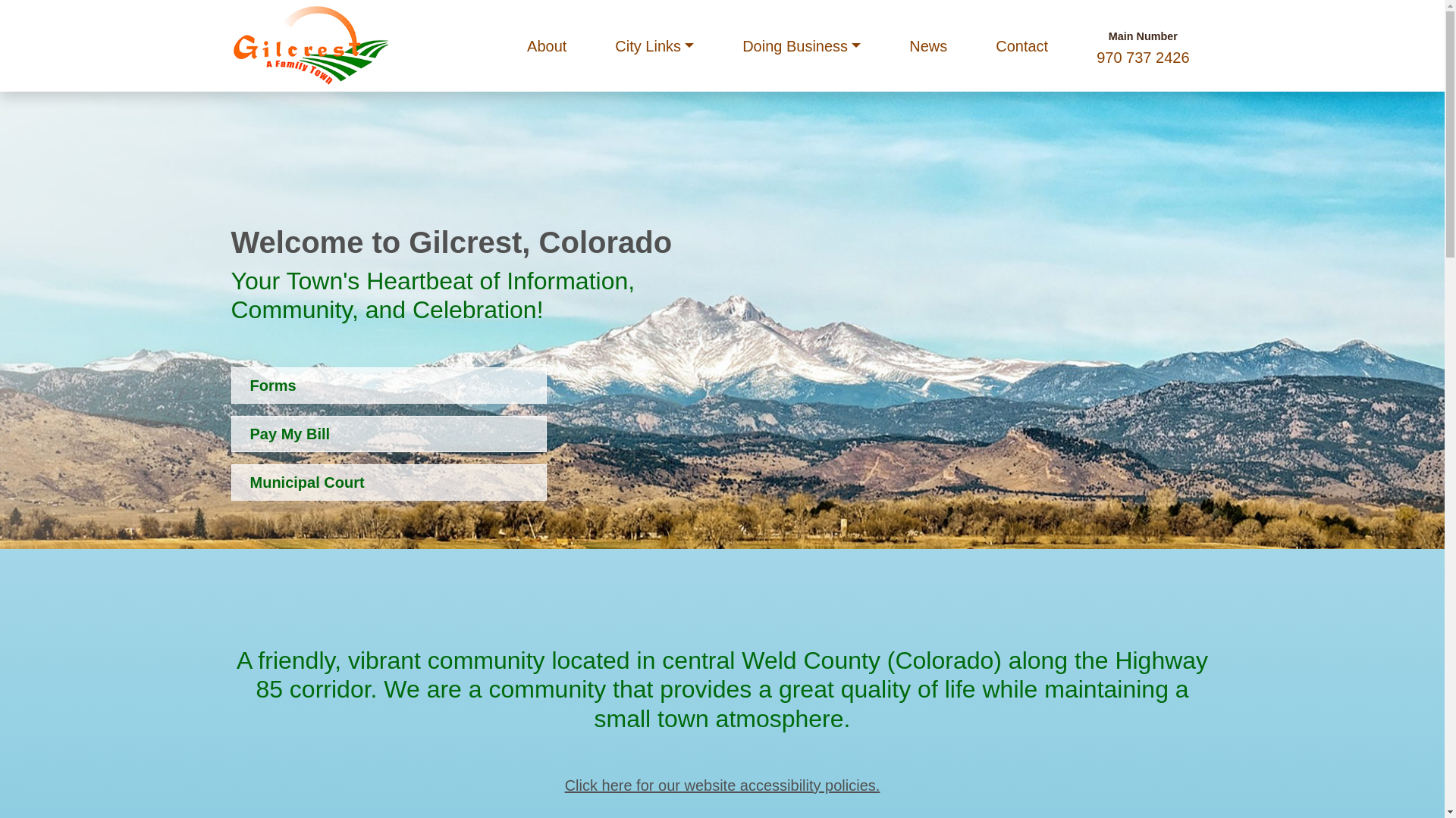 website screenshot of https://townofgilcrest.gov/