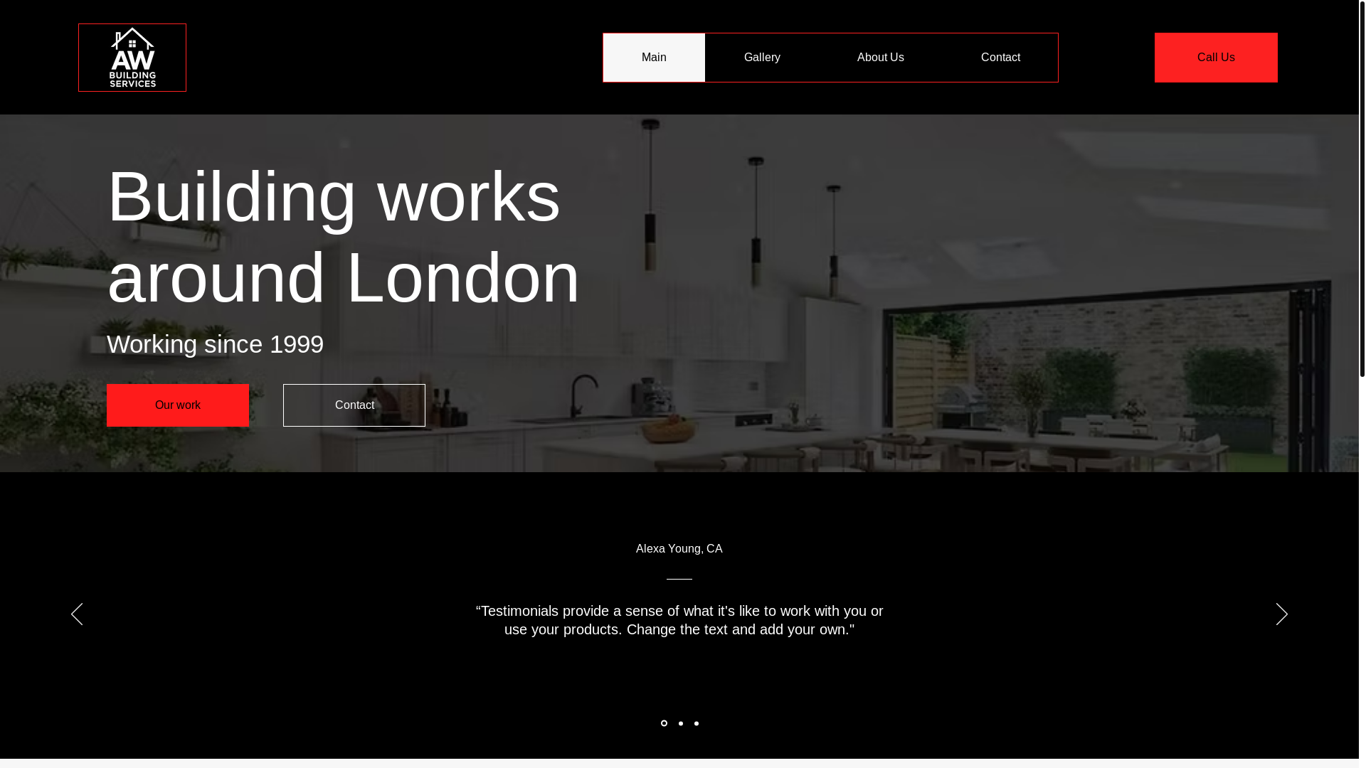 website screenshot of https://awbuildingserviceslondon.co.uk/