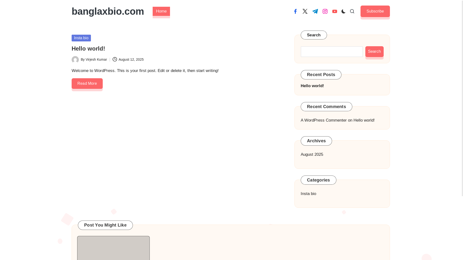 website screenshot of https://banglaxbio.com/