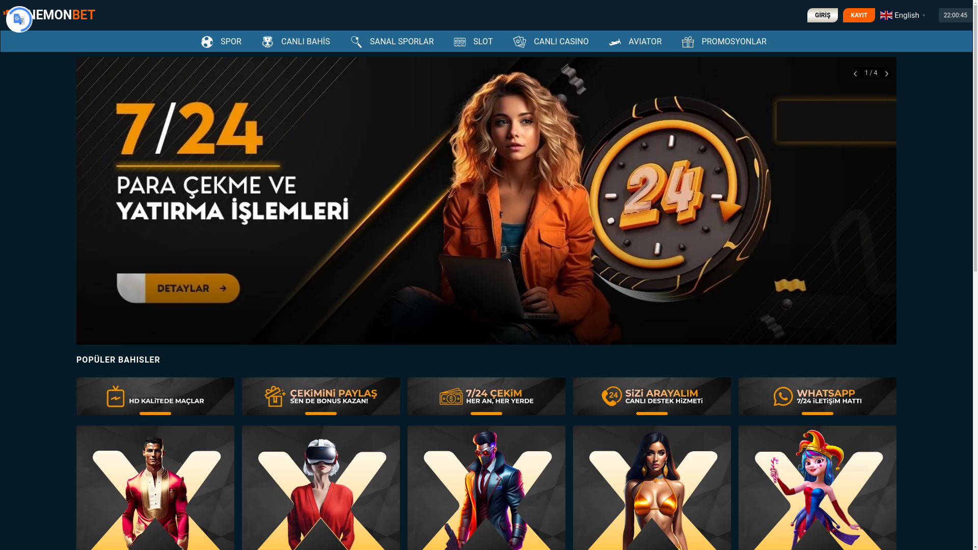 website screenshot of https://anemonbet861.com/