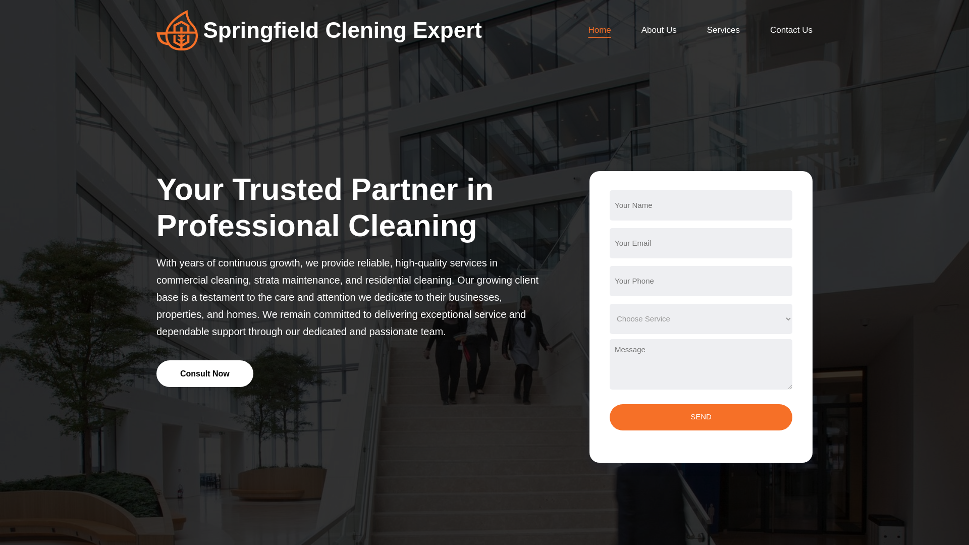website screenshot of https://springfieldclening.com/
