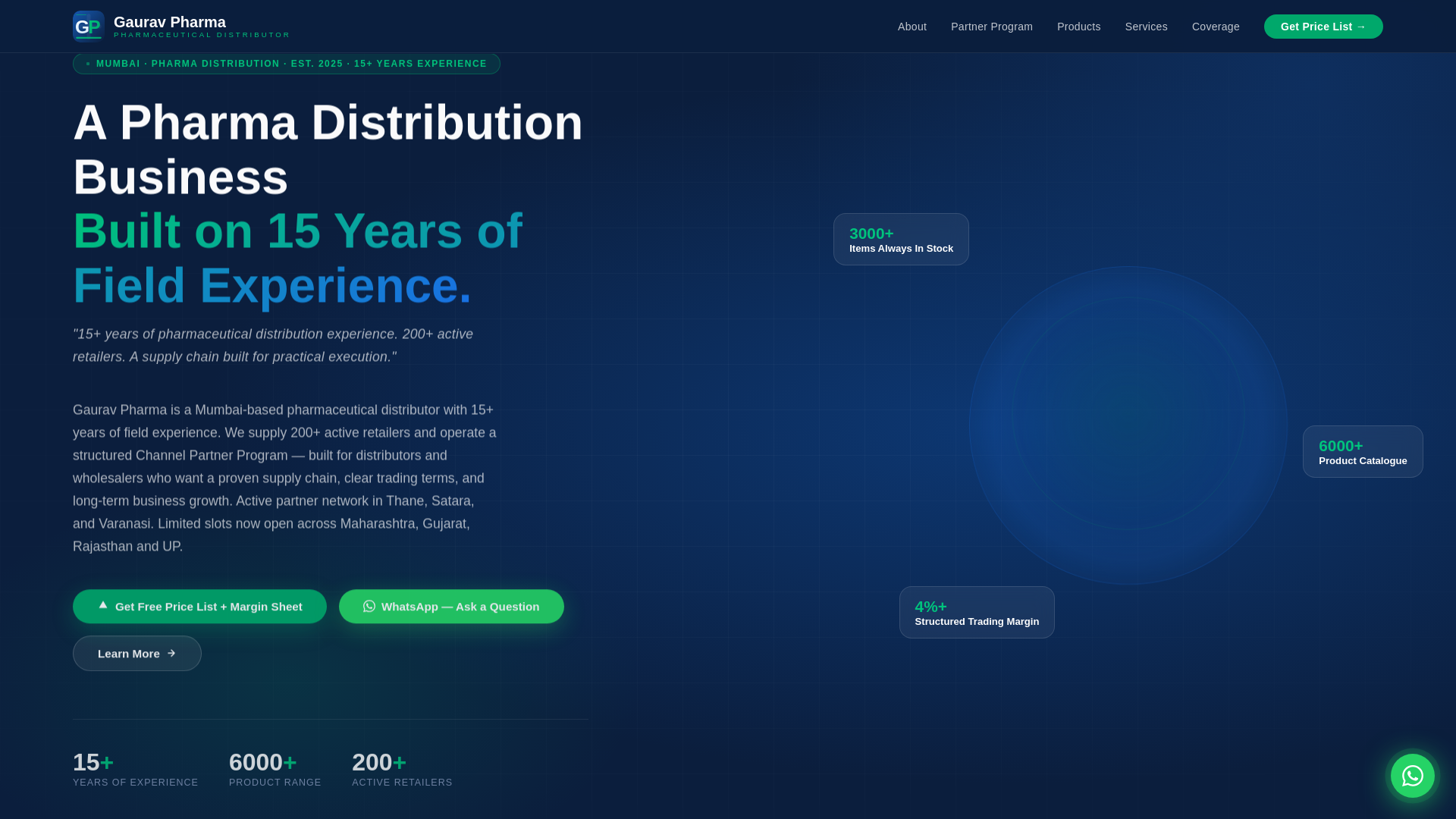 website screenshot of https://gauravpharma.co.in/