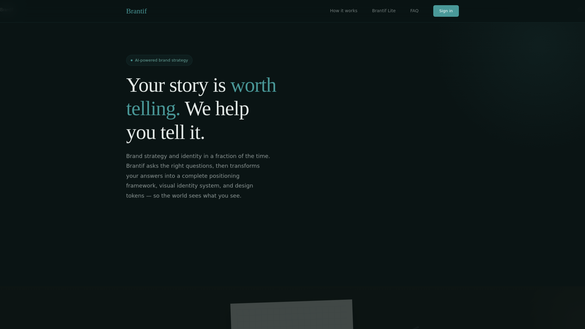 website screenshot of https://brantif.com/