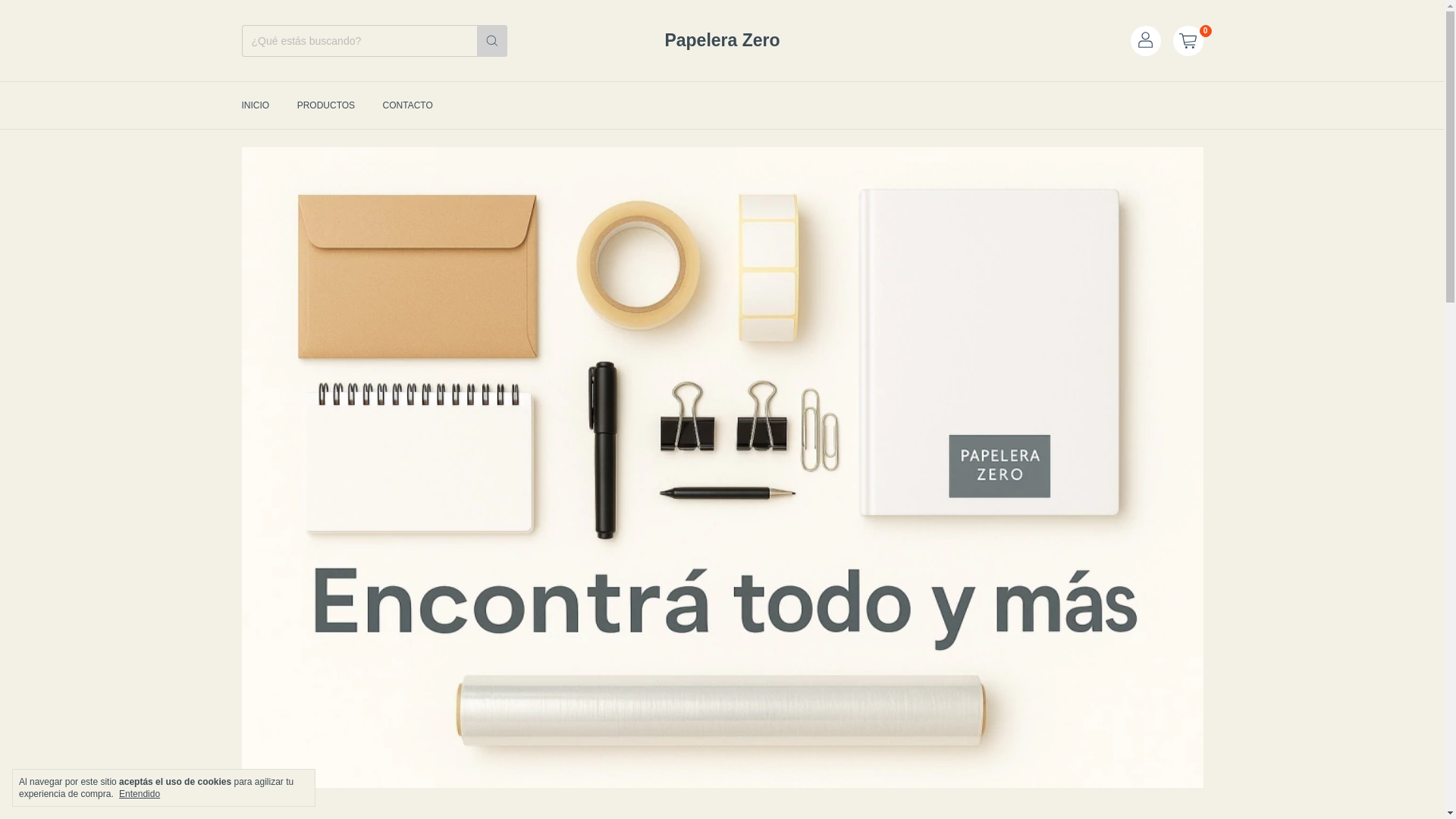 website screenshot of https://papelerazero.com.ar/