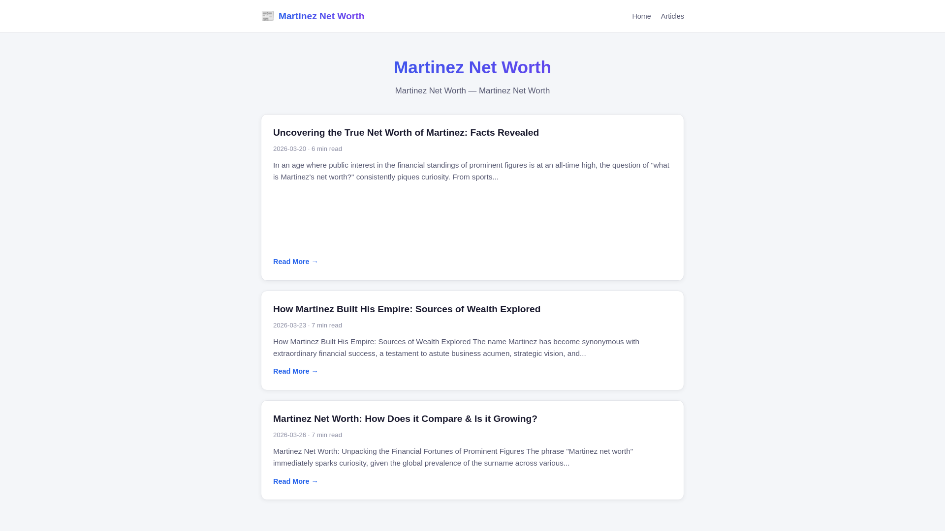 website screenshot of https://martinez-net-worth.pages.dev/