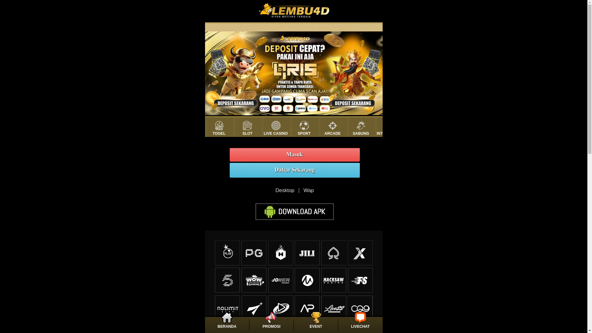 website screenshot of https://lembu4dpremium.com/