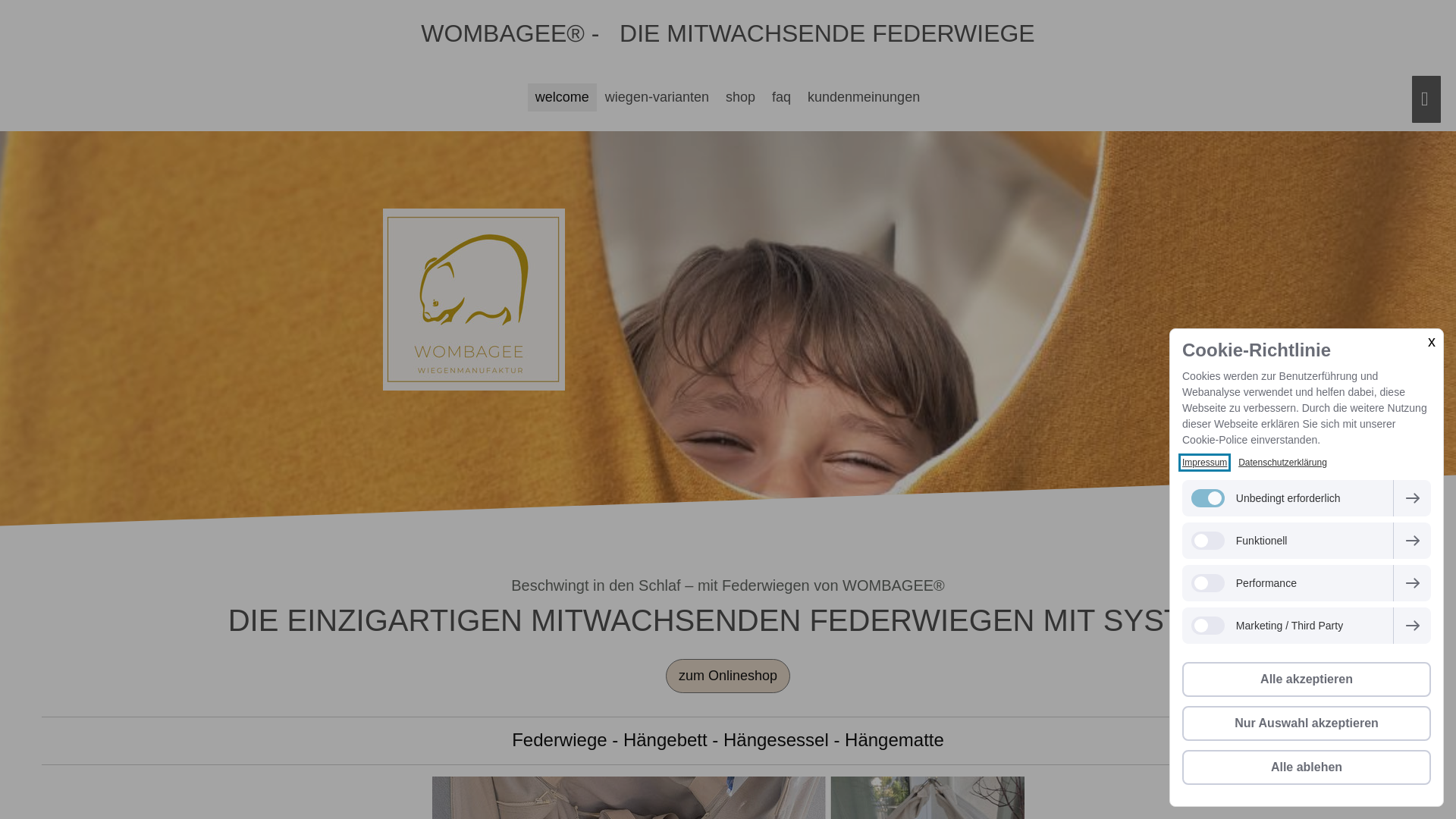 website screenshot of https://wombagee.website/