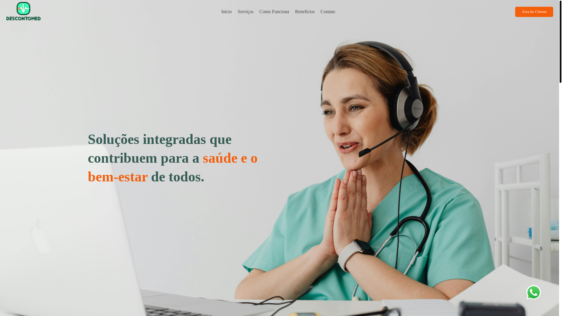 website screenshot of https://descontomed.pages.dev/