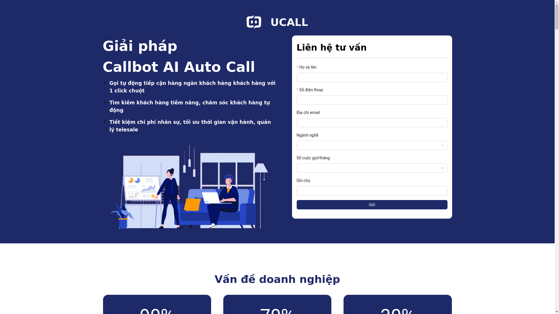 website screenshot of https://landingpageucall.pages.dev/