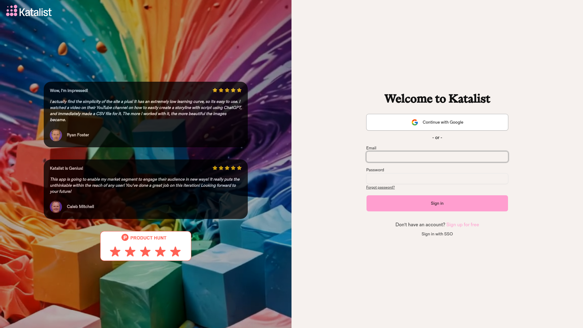 website screenshot of https://katalist-review-env-poc-video-mvp.pages.dev/