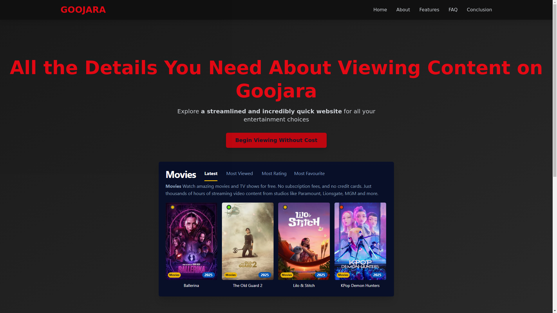 website screenshot of https://goojara-zbet.pages.dev/