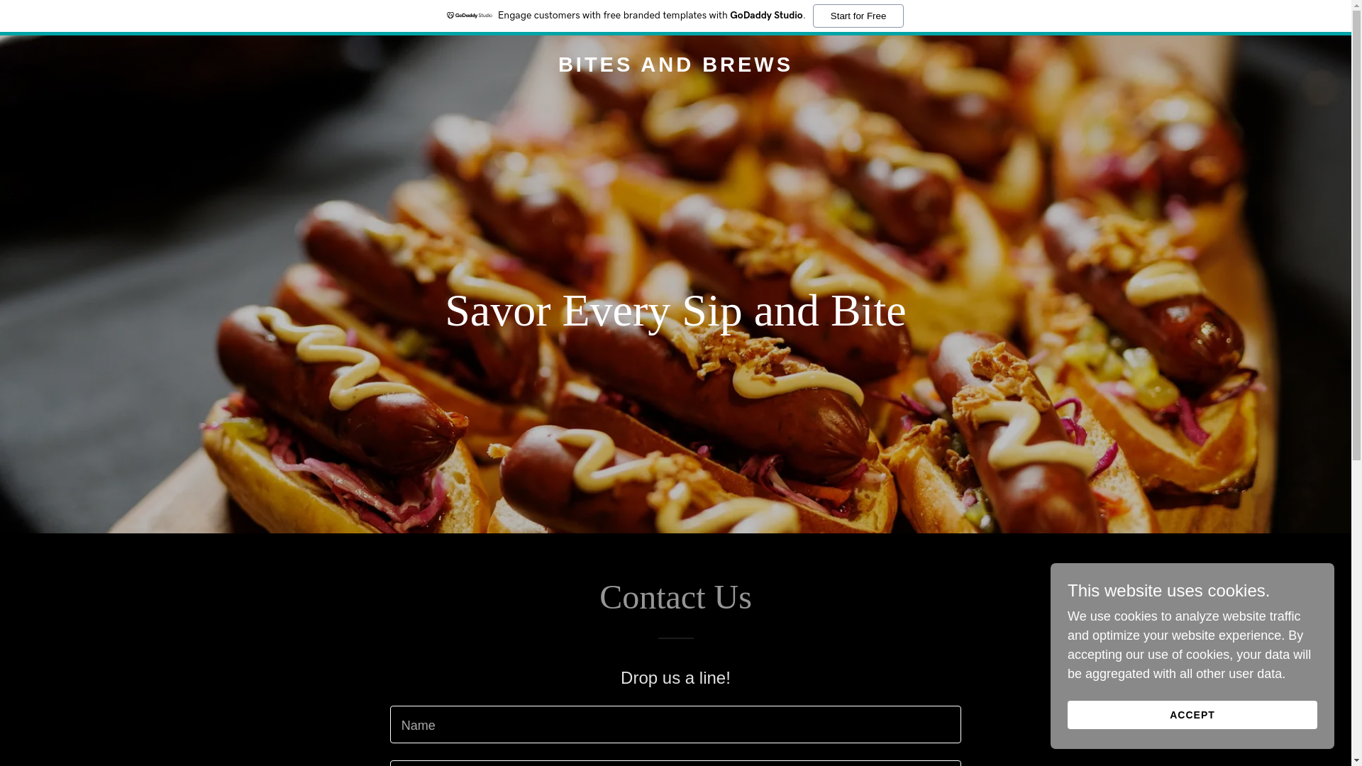 website screenshot of https://bitesandbrews.co.in/
