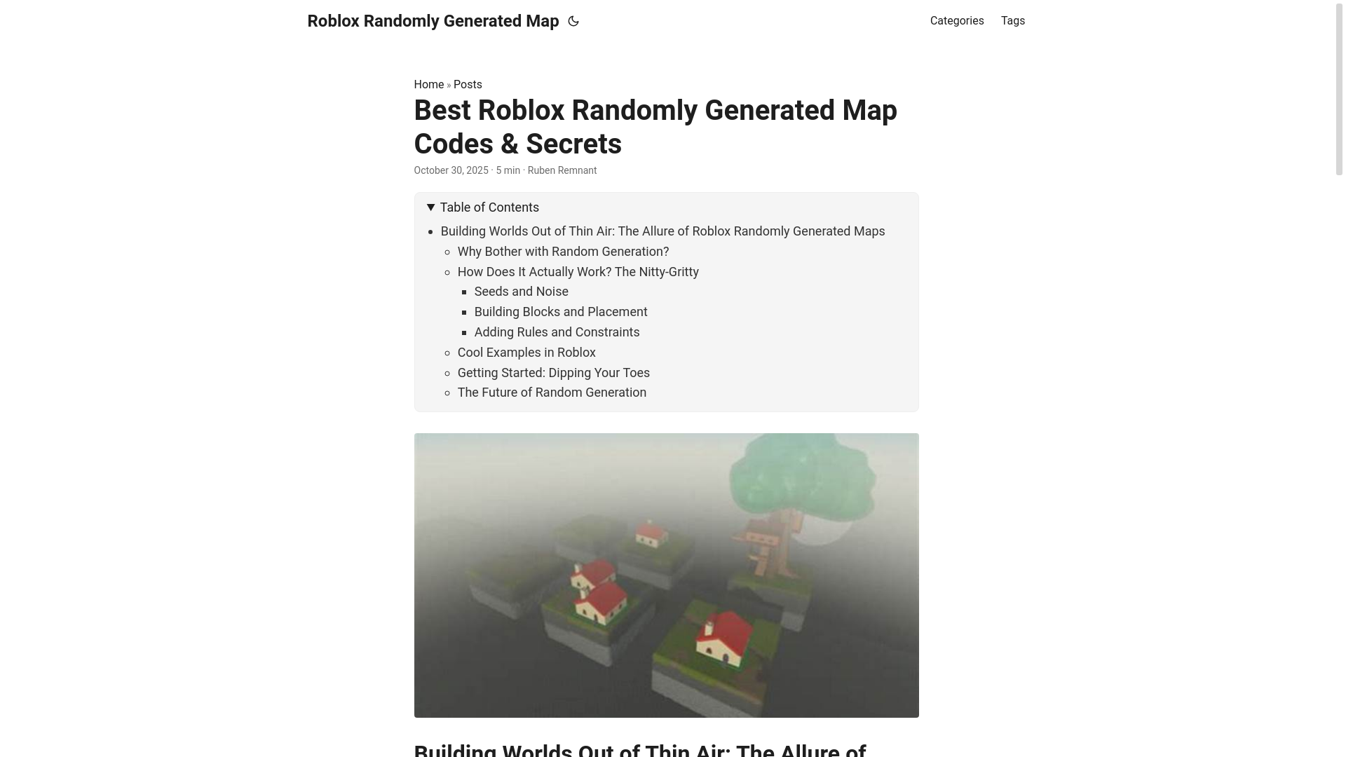 website screenshot of https://roblox-randomly-generated-map.pages.dev/