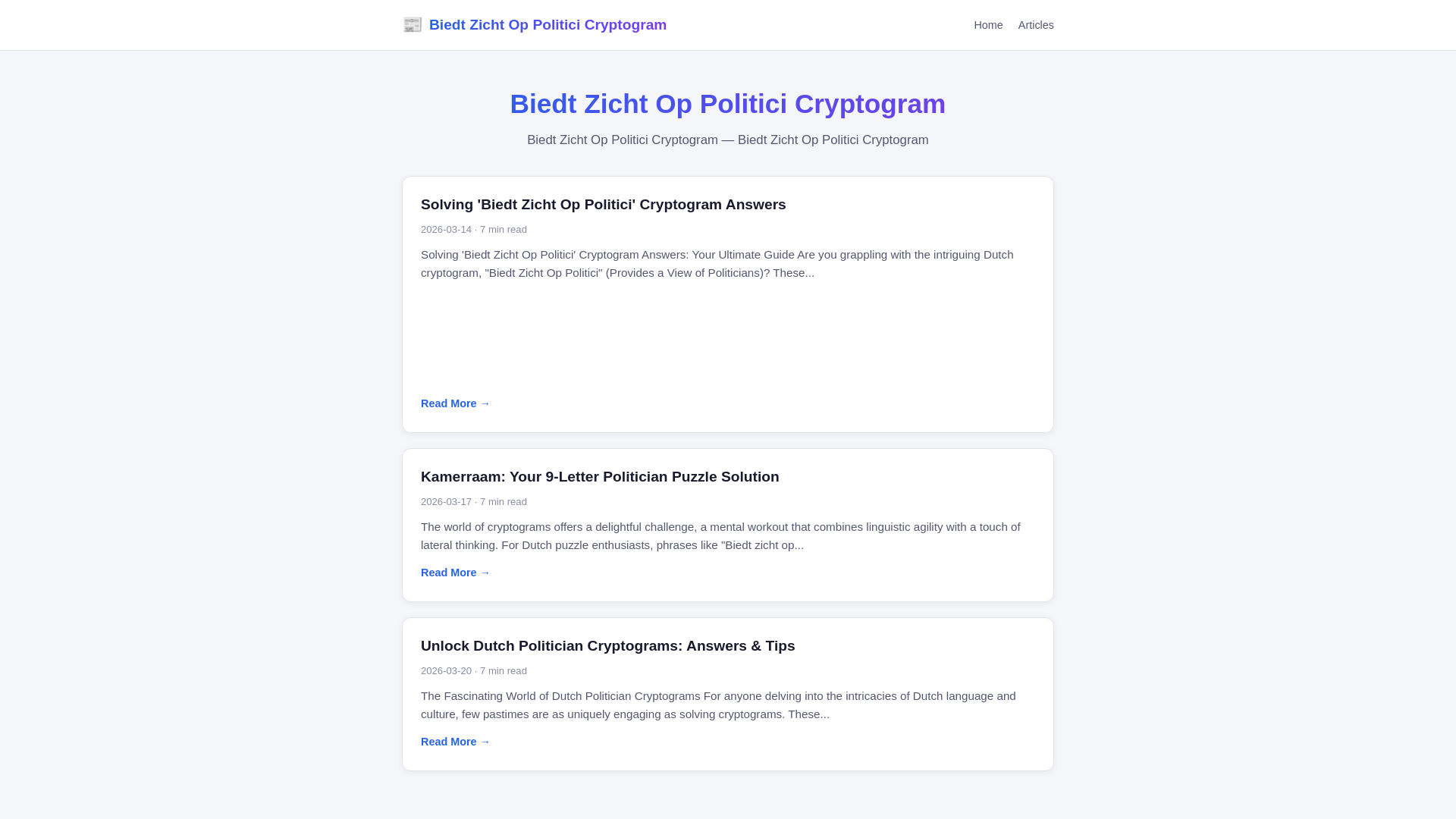 website screenshot of https://biedt-zicht-op-politici-cryptogram.pages.dev/