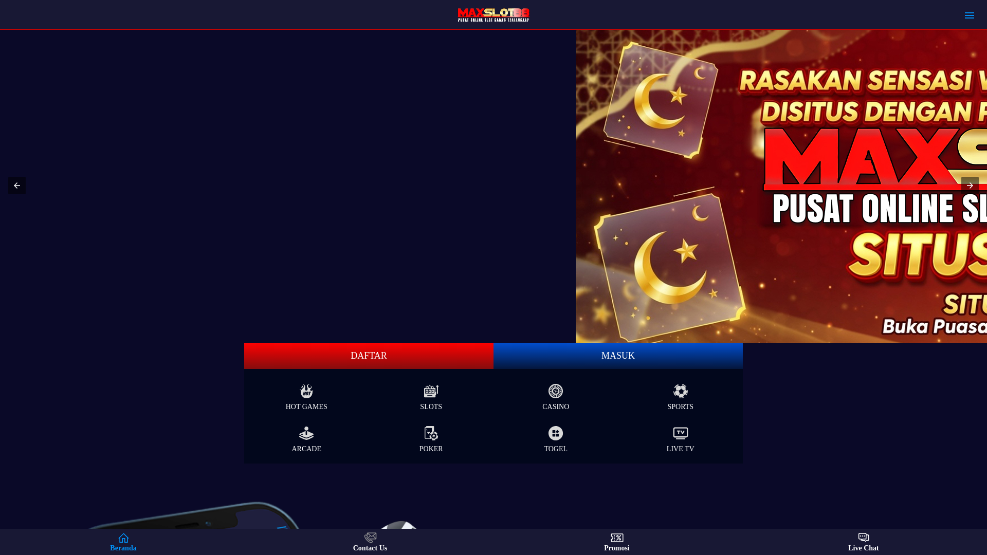 website screenshot of https://maxslot88top.pages.dev/