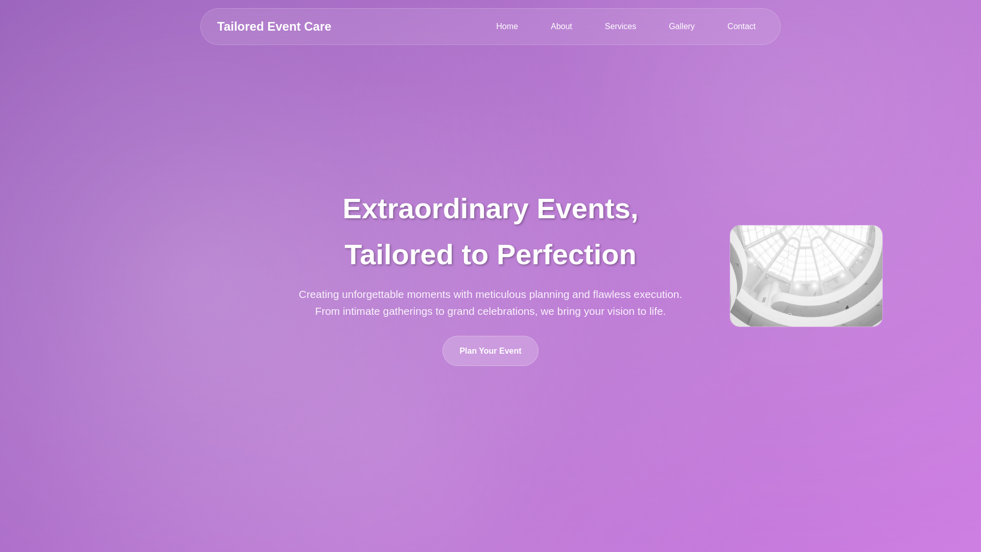 website screenshot of https://tailoredeventcare.click