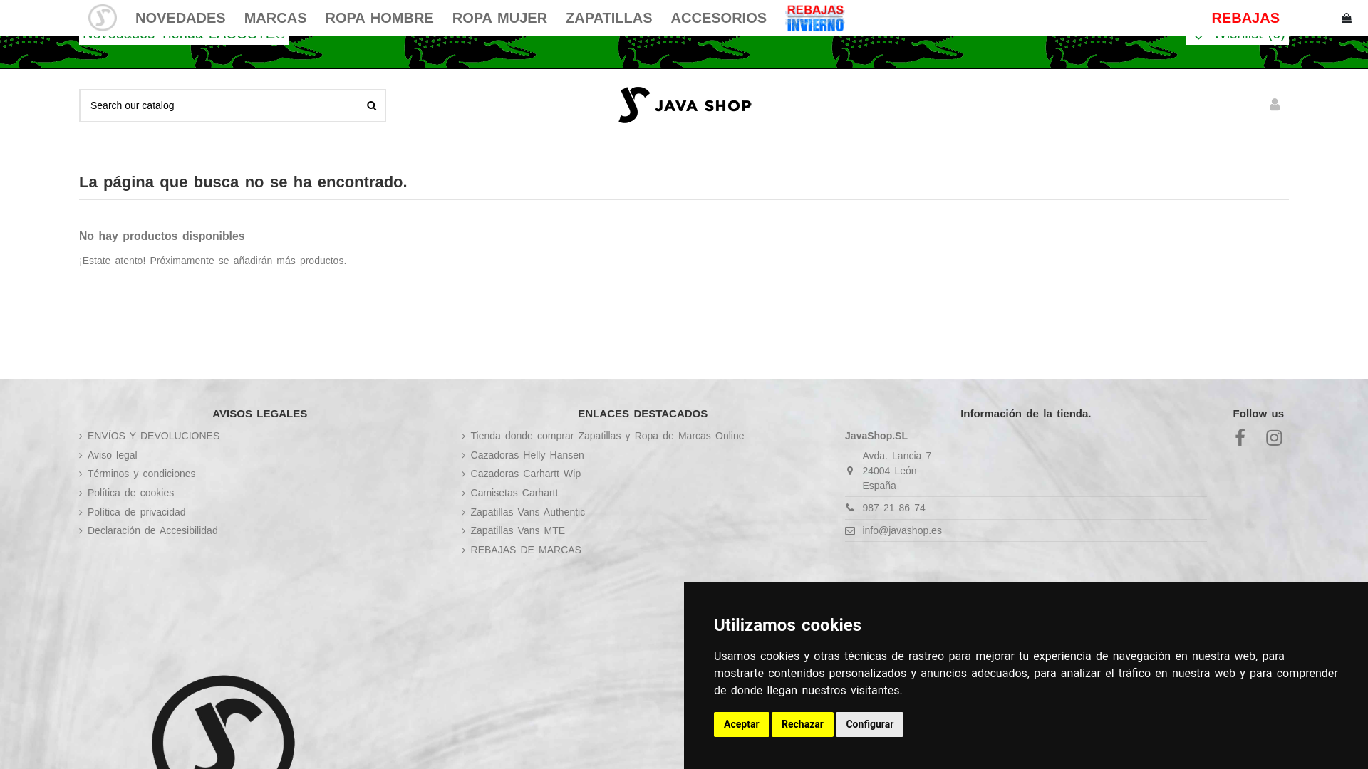 website screenshot of https://javashop.es/es/ropa-mujer-sudaderas-kappa-1608