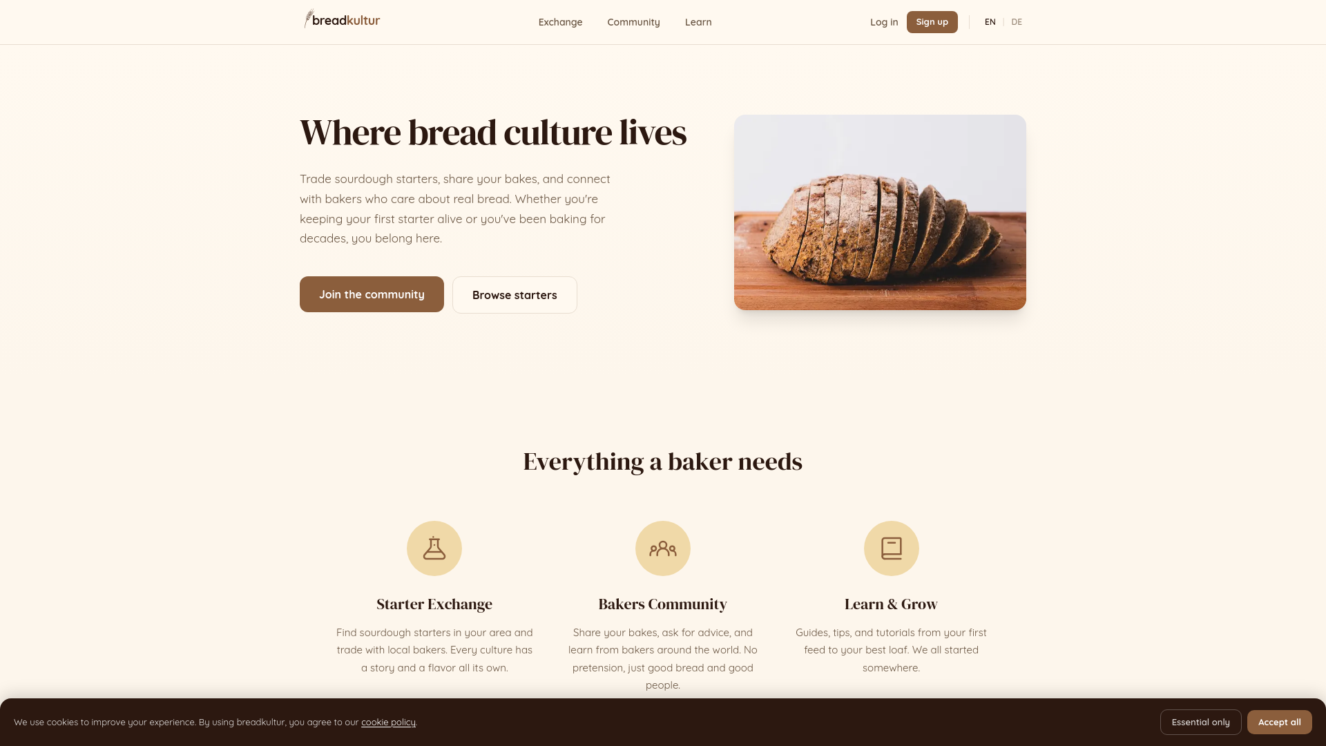 website screenshot of https://breadkultur.com/