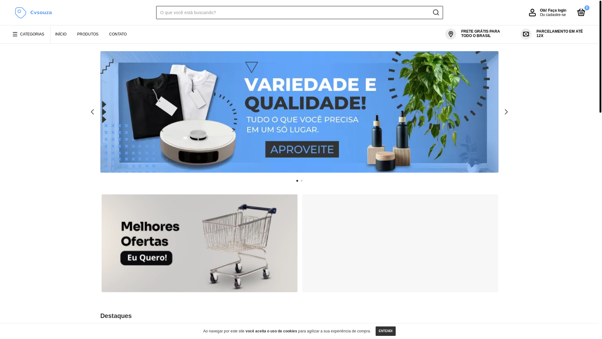 website screenshot of https://cvsouza.com.br/