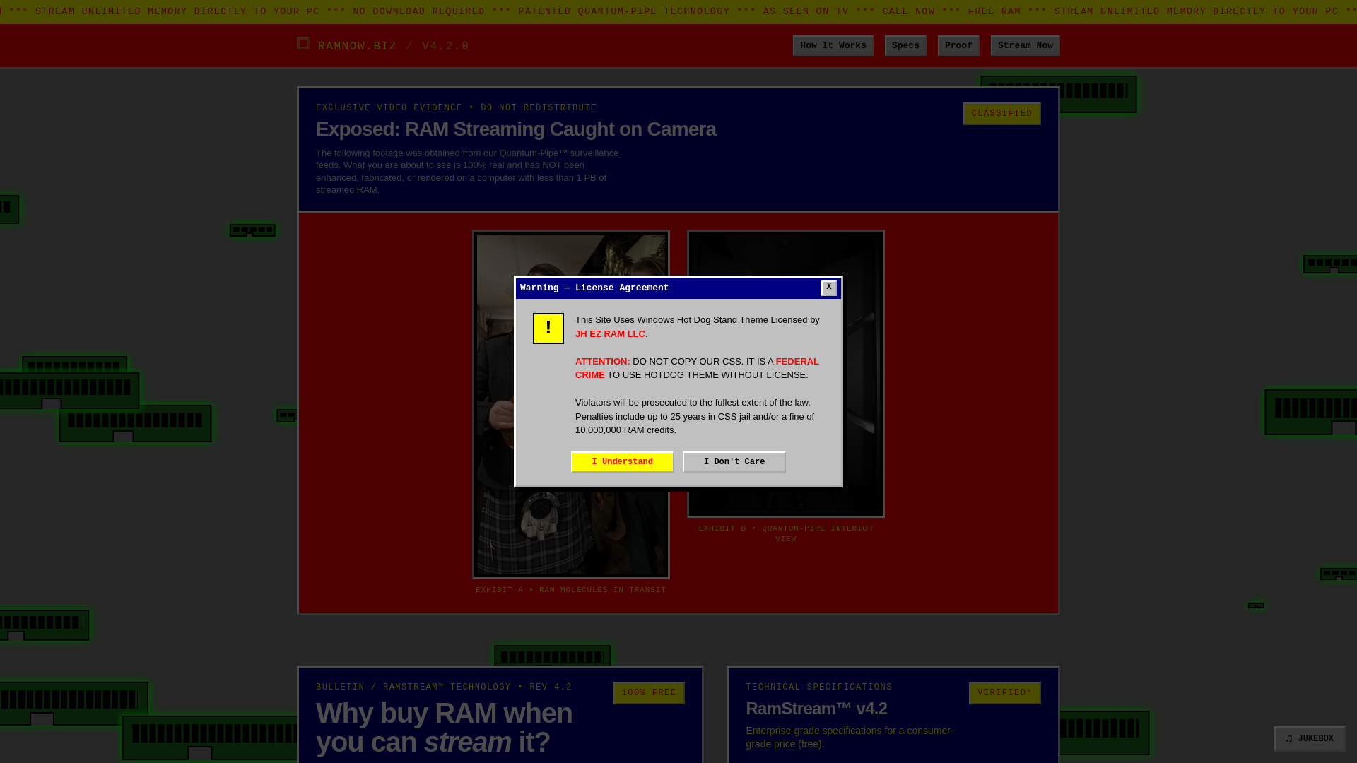 website screenshot of https://ramnow.biz/