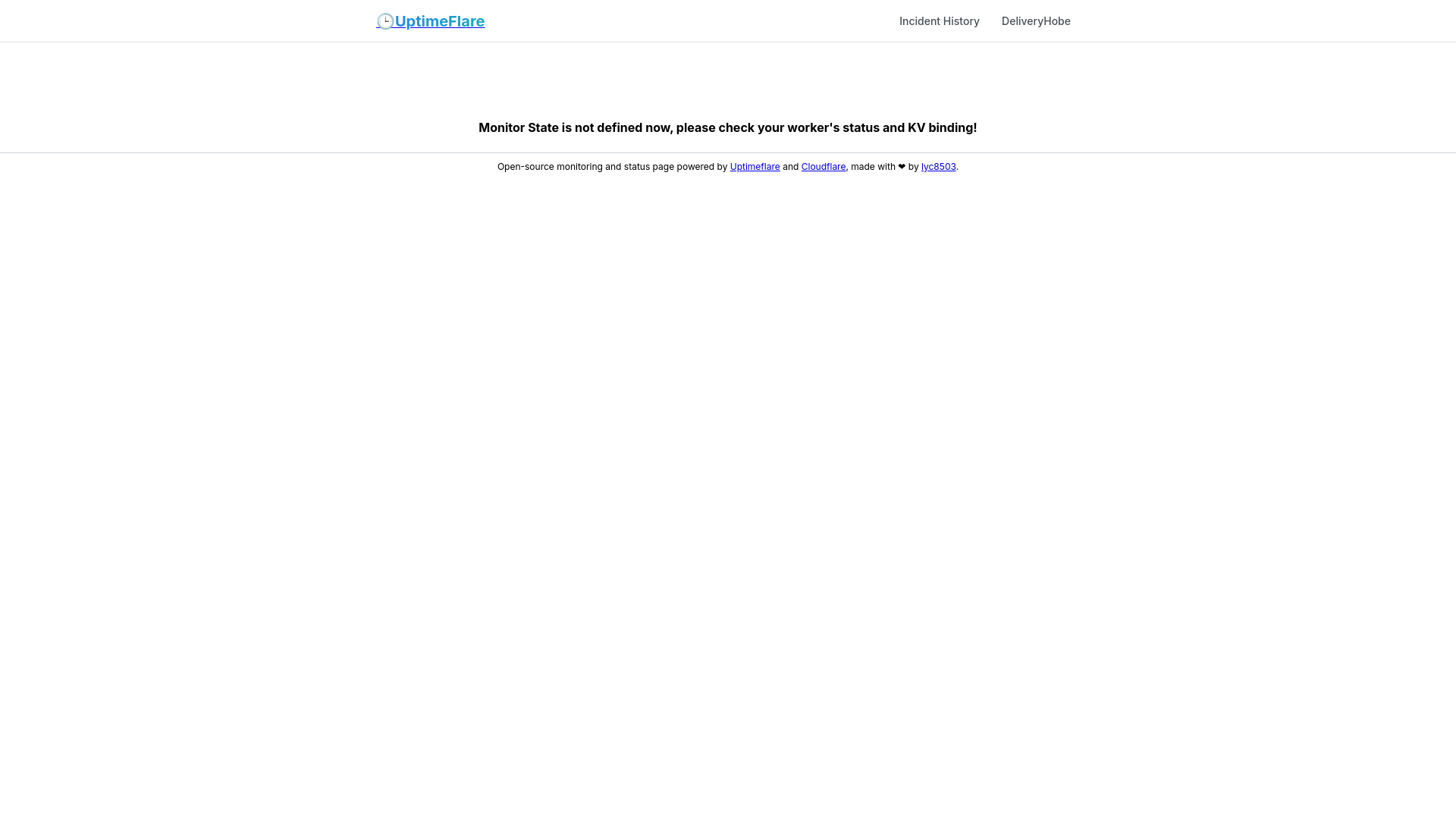 website screenshot of https://uptimeflare-6lv.pages.dev/