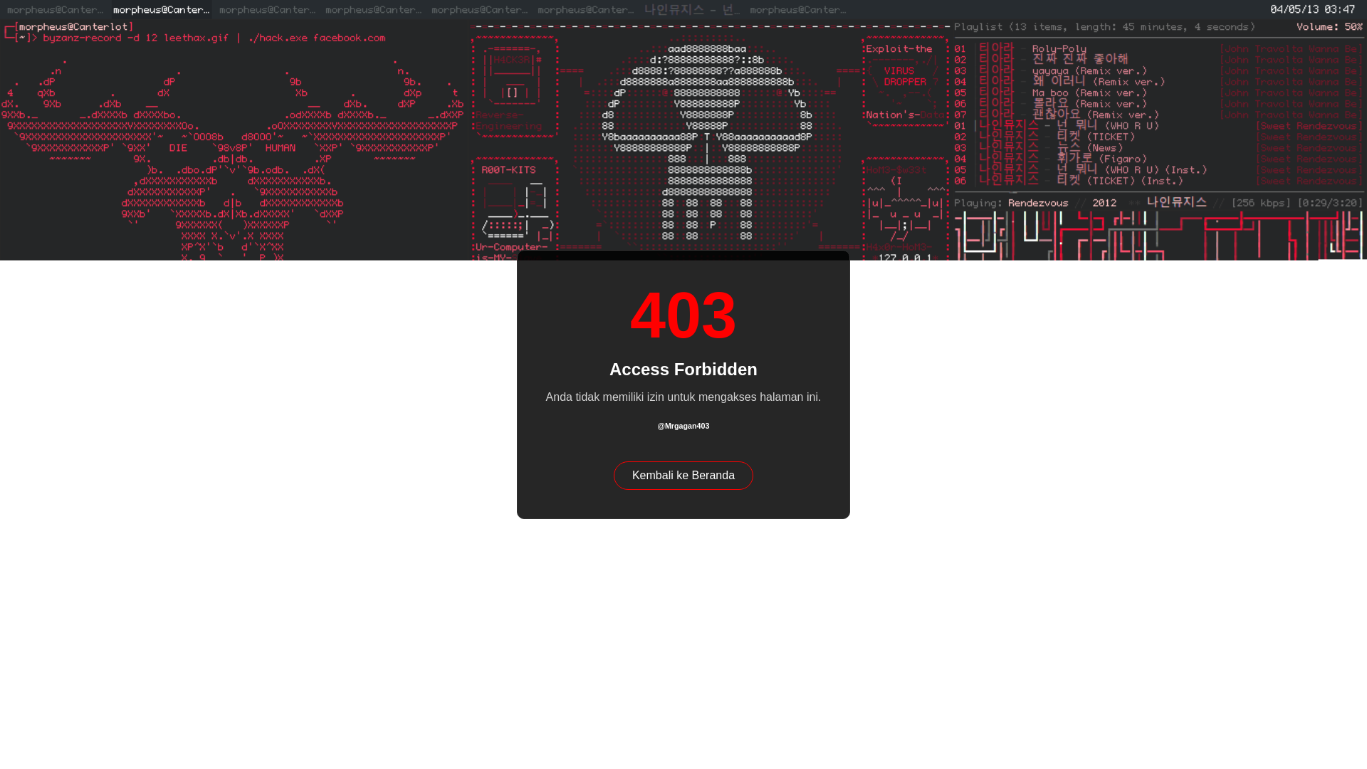 website screenshot of https://pemula403.store/