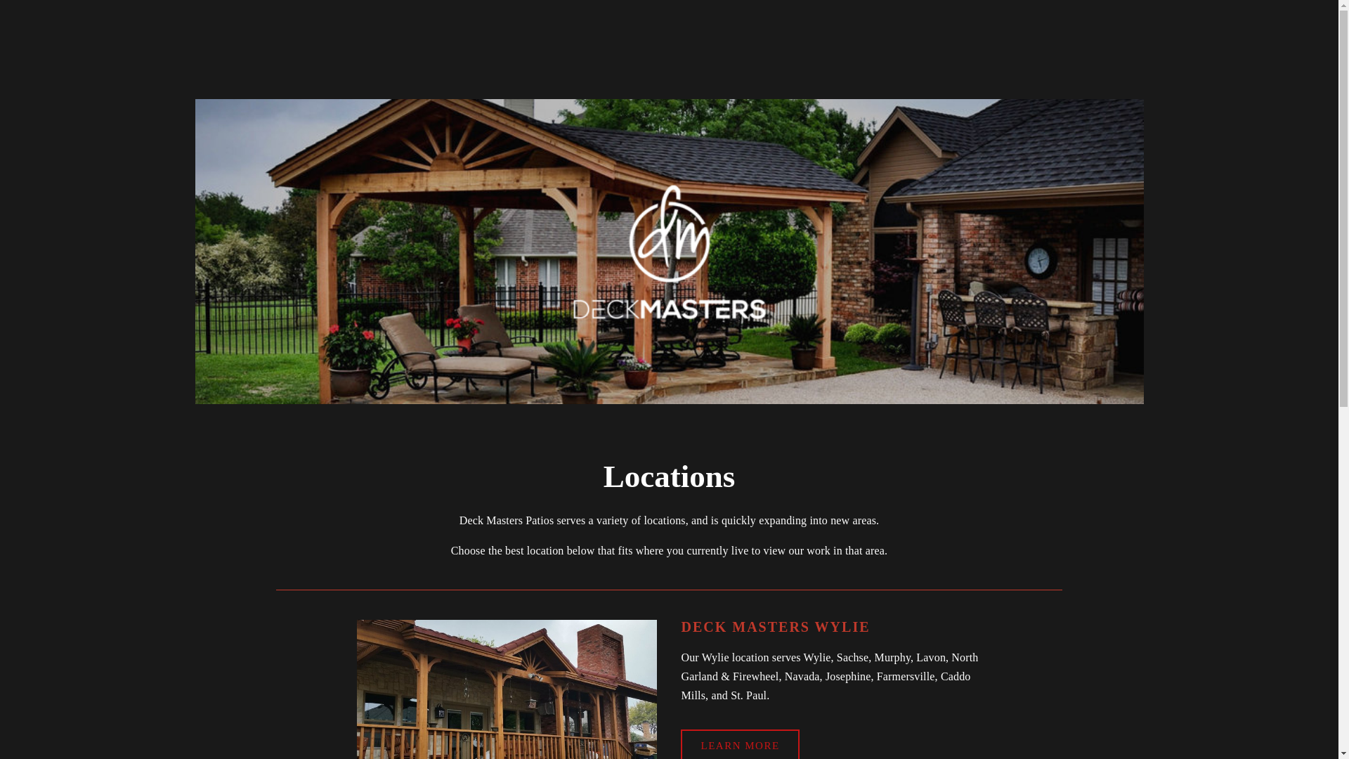 website screenshot of https://www.deckmastersrockwall.com/