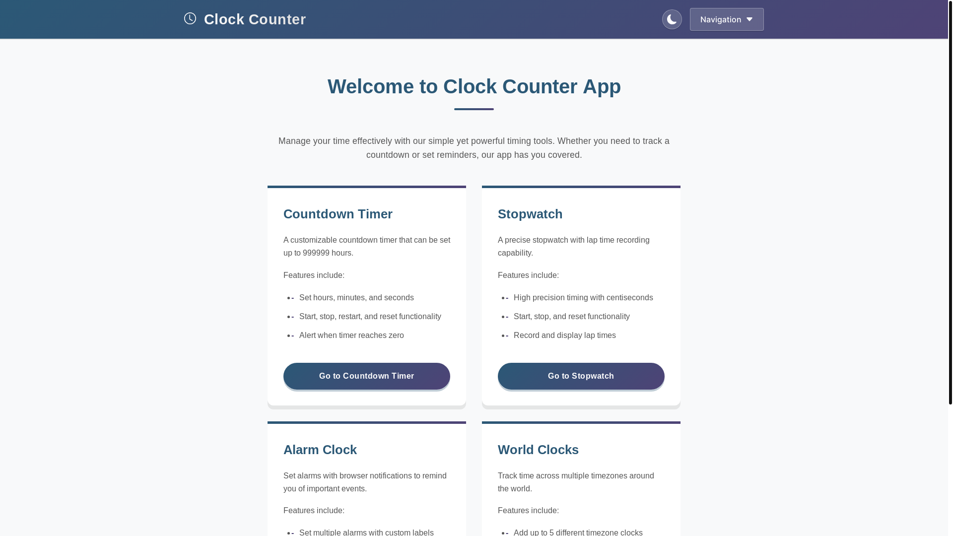 website screenshot of https://clock-counter.pages.dev/