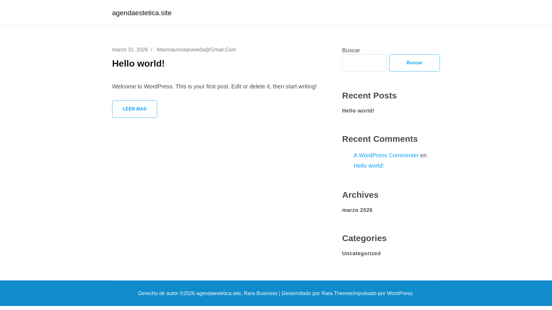 website screenshot of https://agendaestetica.site
