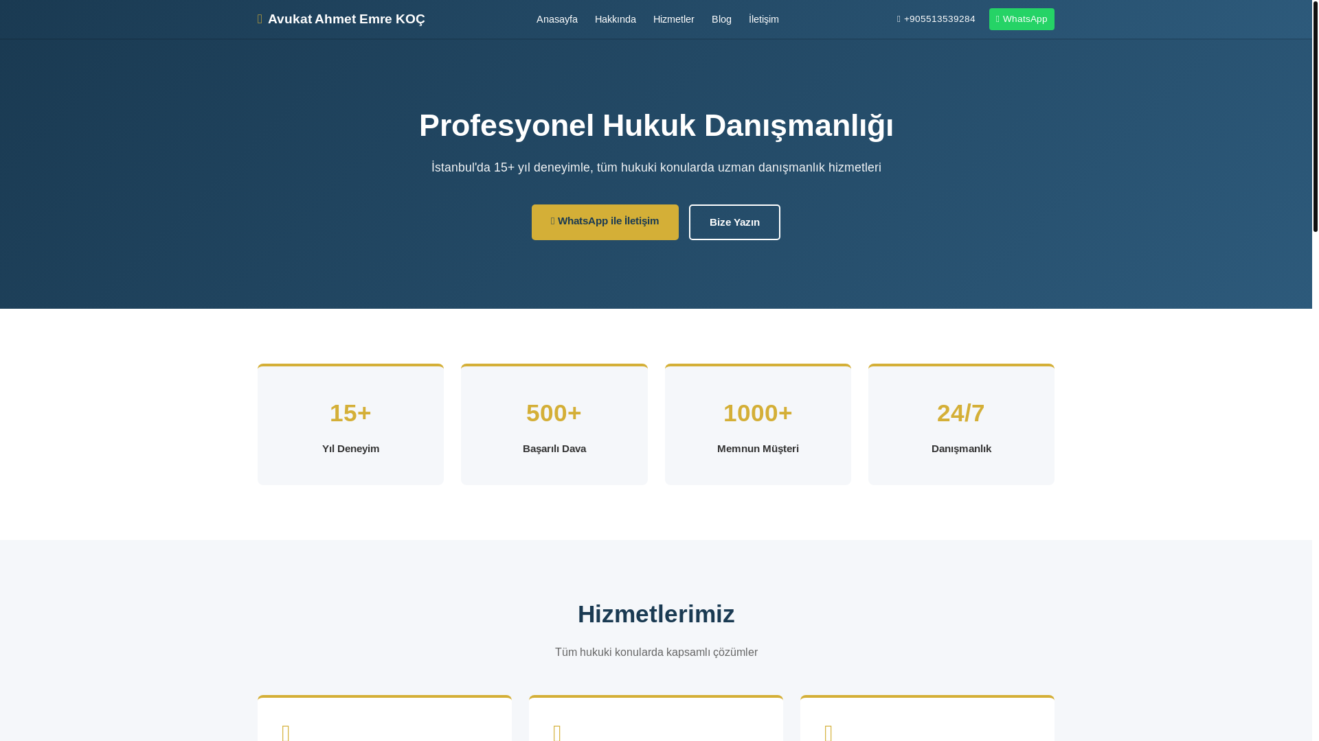 website screenshot of https://ahmetemrekoc.com