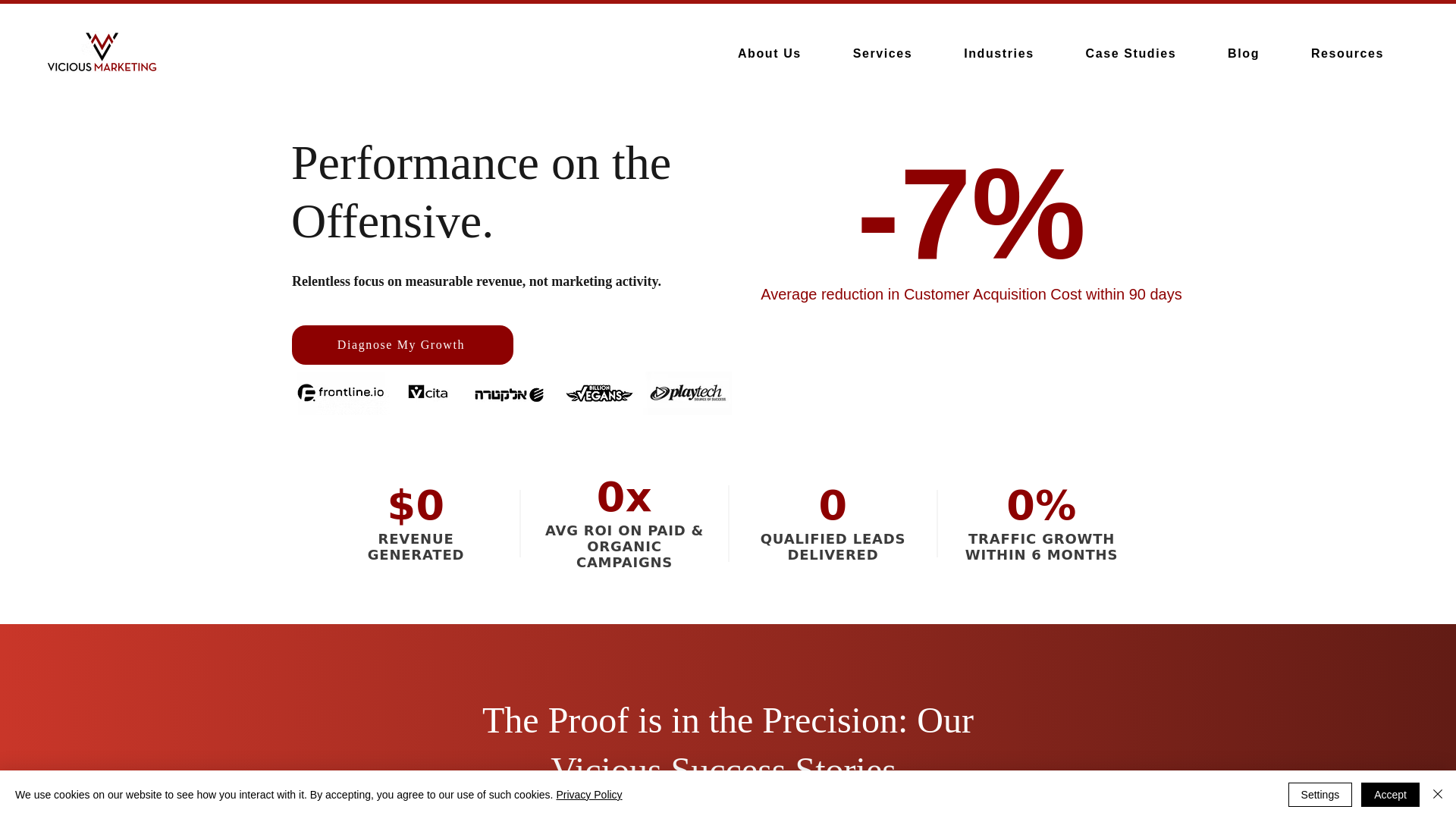 website screenshot of https://viciousmarketinggrowth.info/