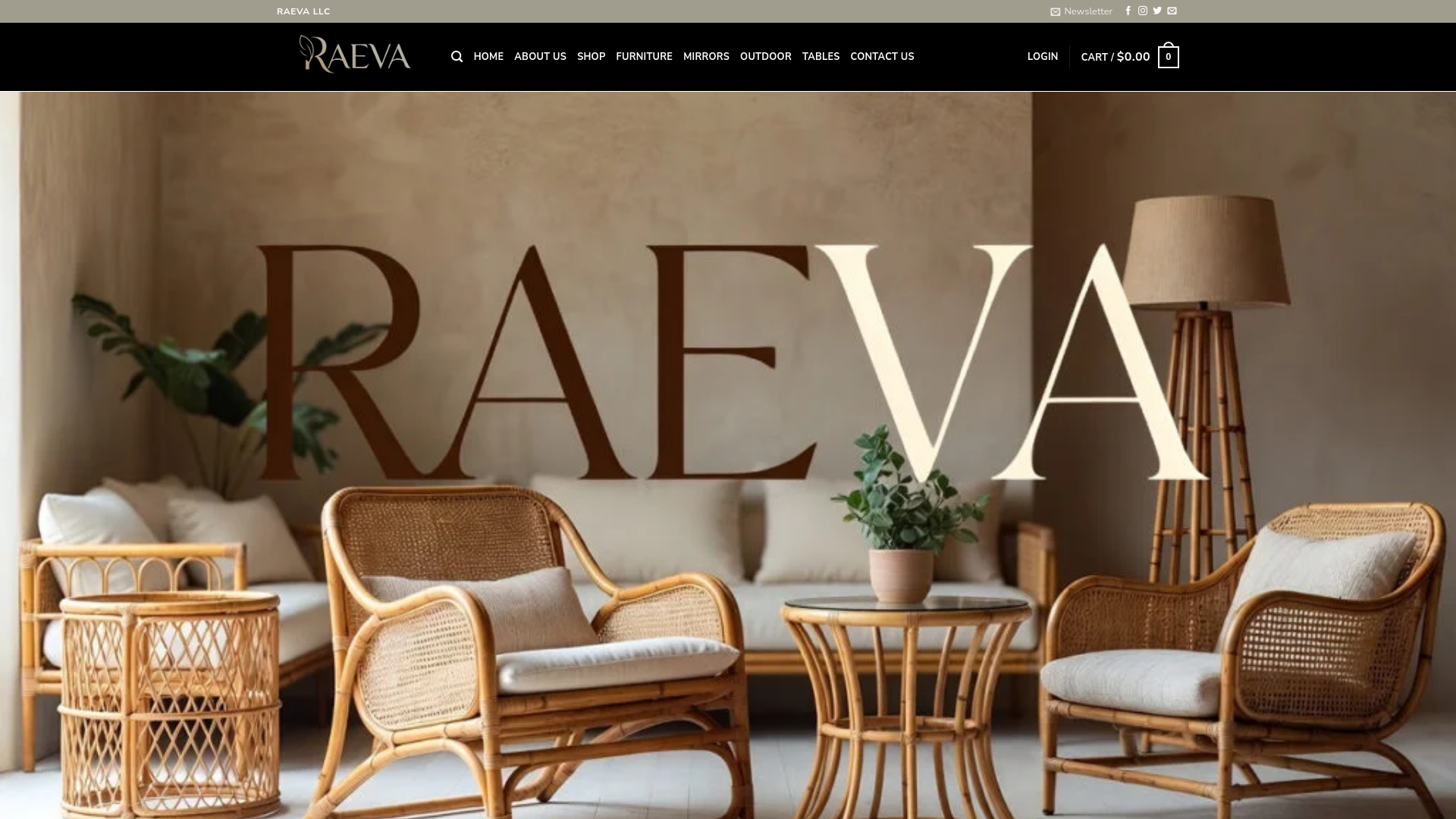 website screenshot of https://raeva.online/