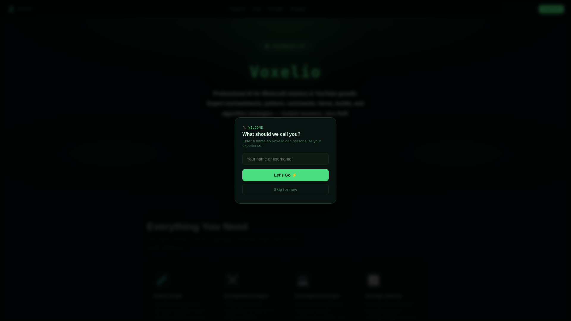 website screenshot of https://voxelioai.pages.dev/