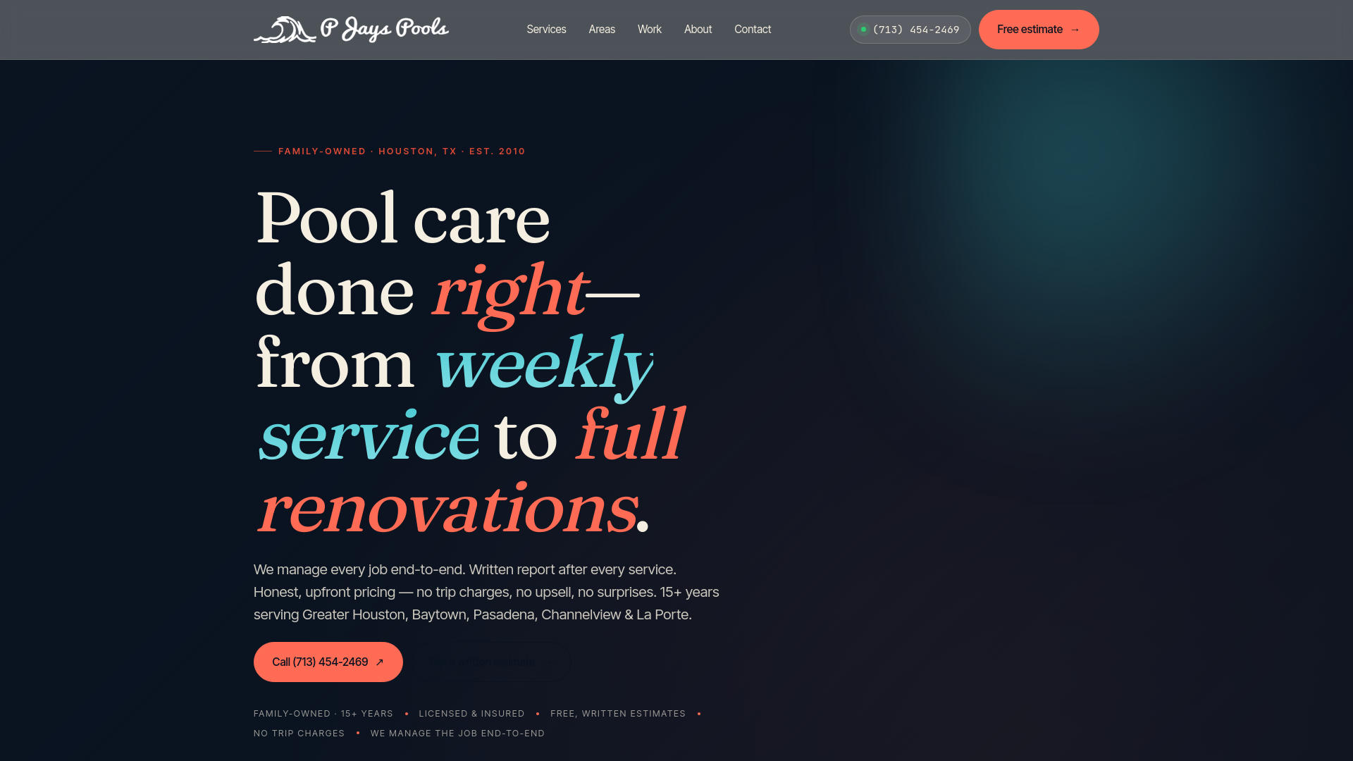 website screenshot of https://pjayspools-nq5iz.kinsta.page