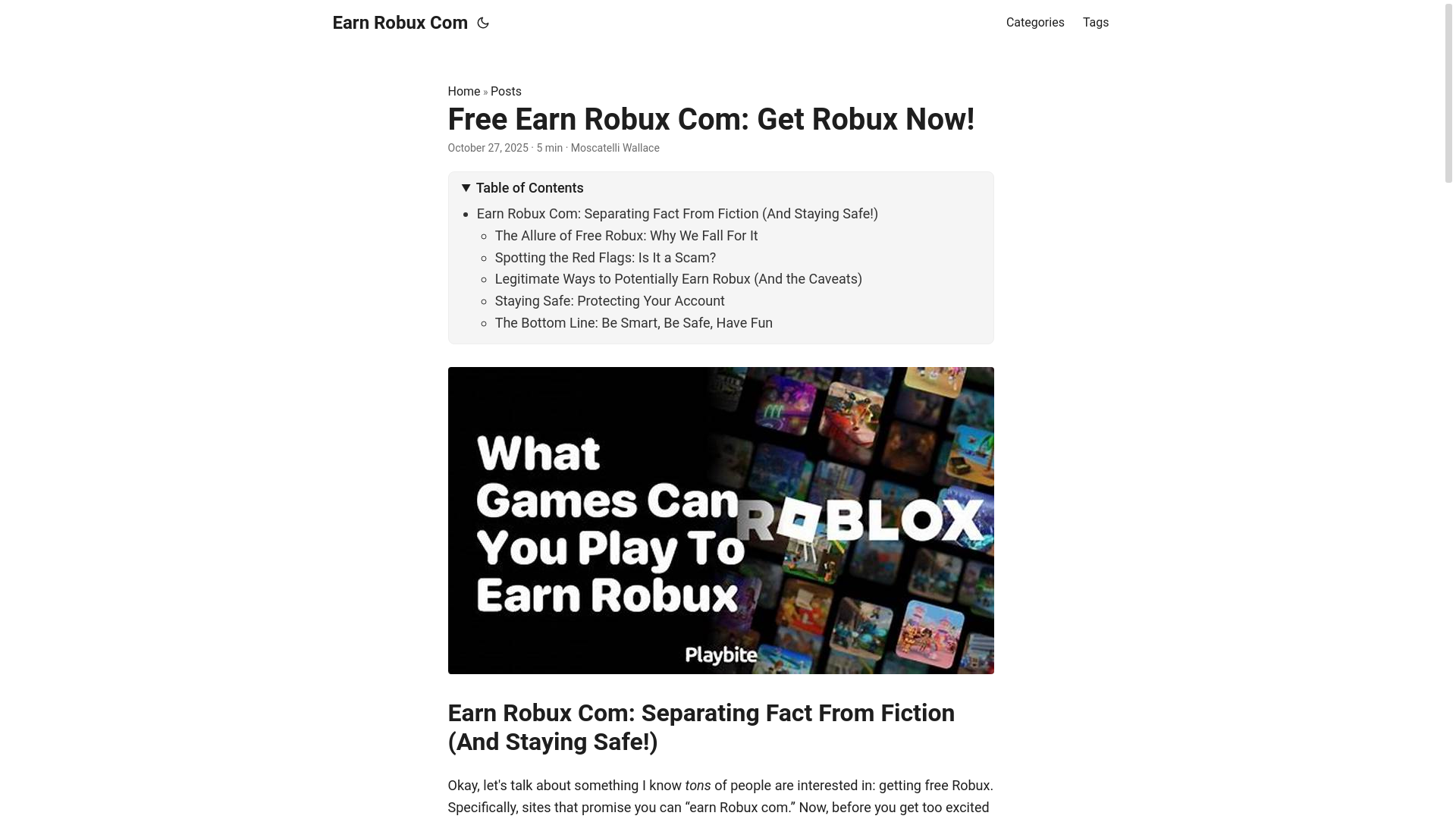 website screenshot of https://earn-robux-com.pages.dev/